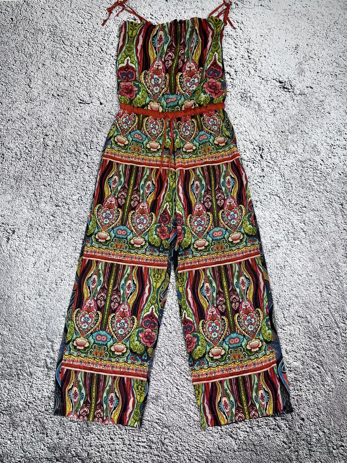 Jean Paul Gaultier Desigual Boho Jumpsuit Wide Leg Psychedelic Print Size 32" / US 10 / IT 46 - 1 Thumbnail