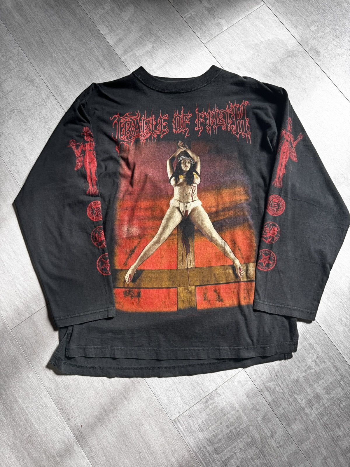 image of Vintage Cradle Of Filth “Desire Me Like Satan” 1997 in Black, Men's (Size XL)