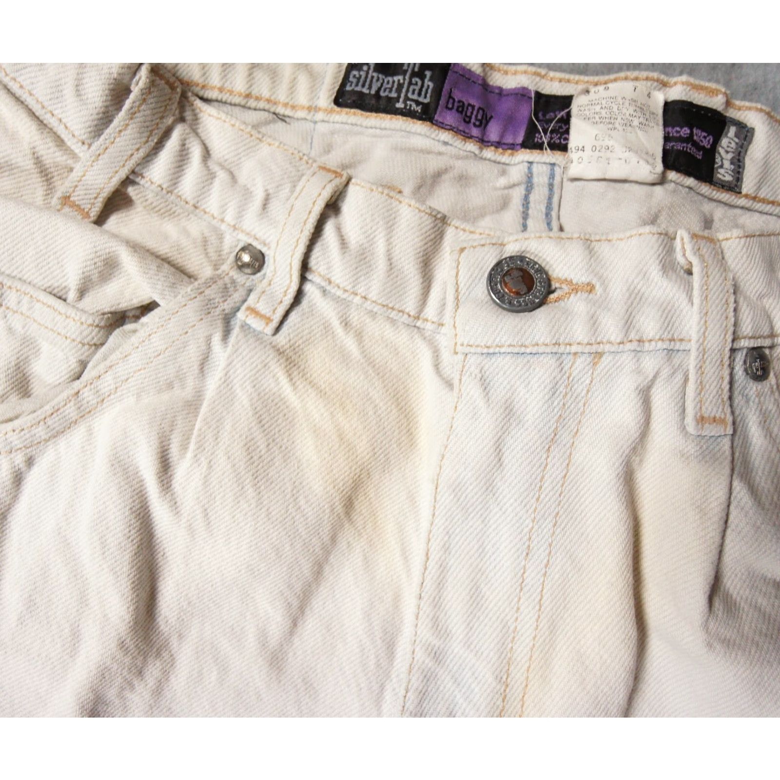 Levi's VINTAGE Levi's Jeans Mens 32x32 Gray Silvertab Baggy Denim Pants Y2K Grunge Skate Size US 32 / EU 48 - 3 Thumbnail