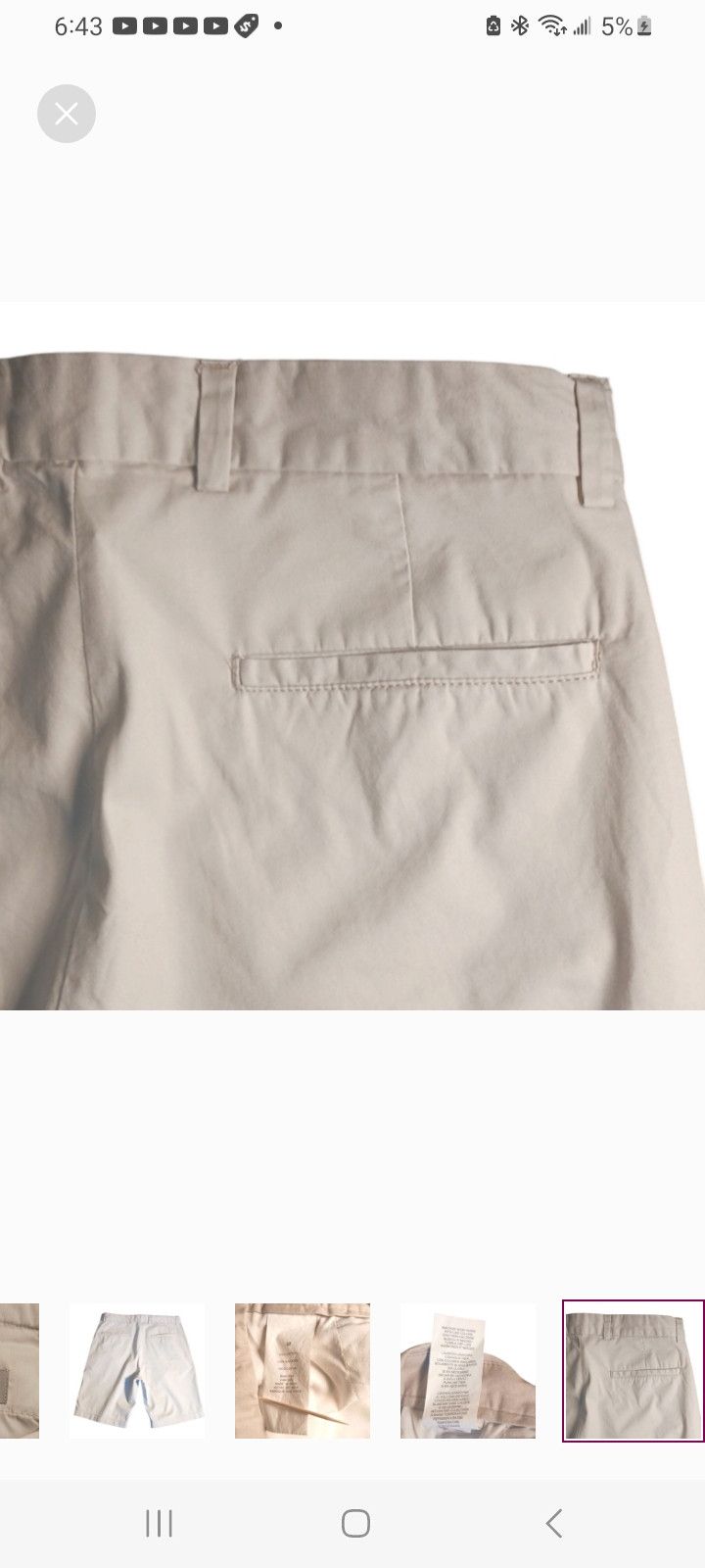 Axist AXIST Men's Taupe Chino Shorts Size US 32 / EU 48 - 6 Thumbnail