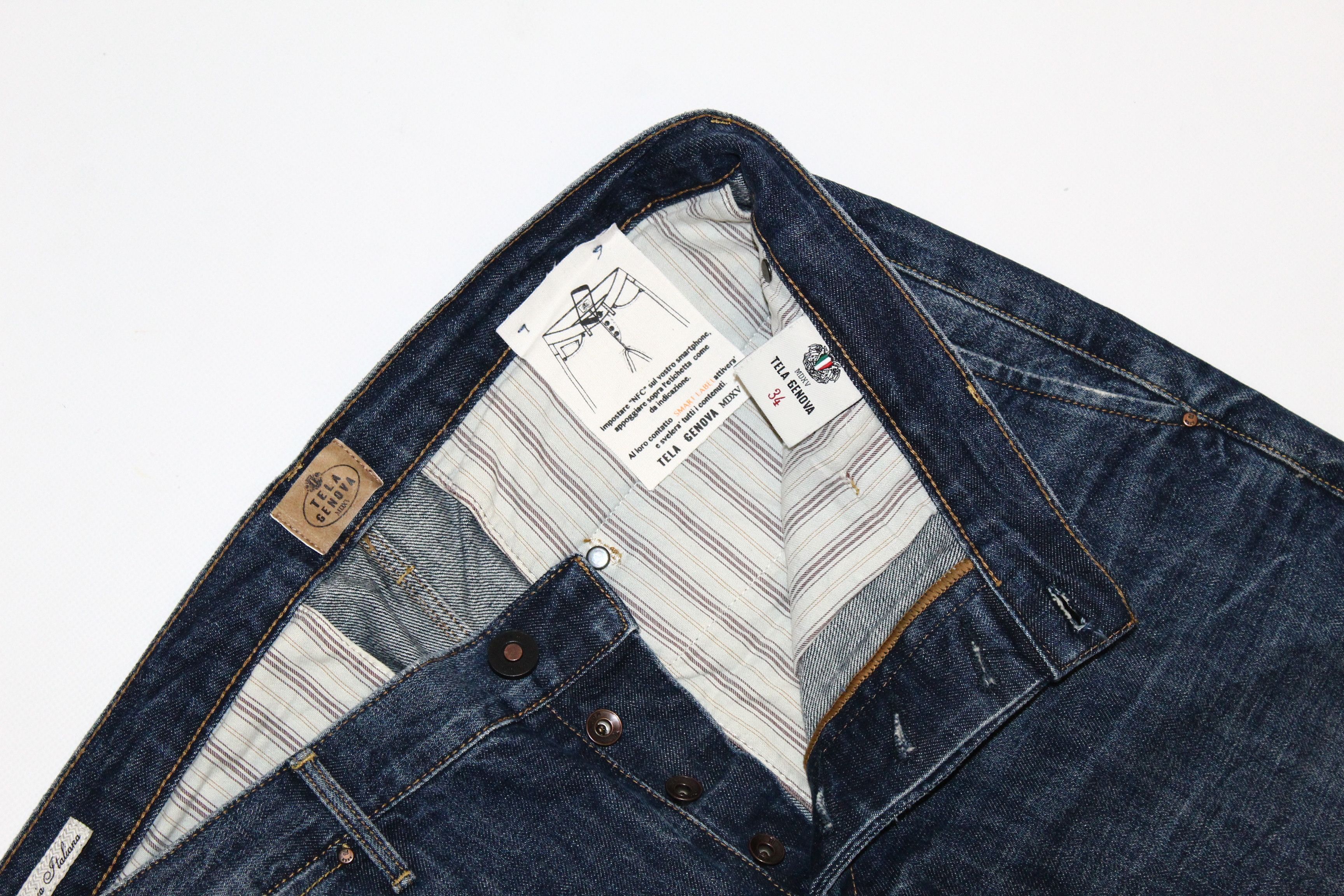 Barena Tela Genova MDXV Rigid Selvedge Faded Denim 5-pockets Jeans Size US 34 / EU 50 - 5 Thumbnail
