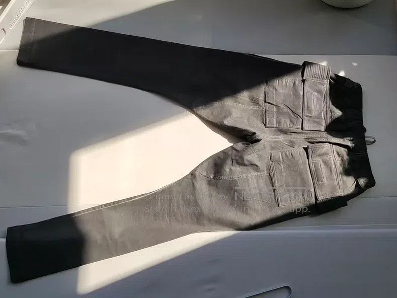 Rick Owens RICK OWENS size S Cement gray waxed double ring denim pant Size US 27 - 3 Thumbnail