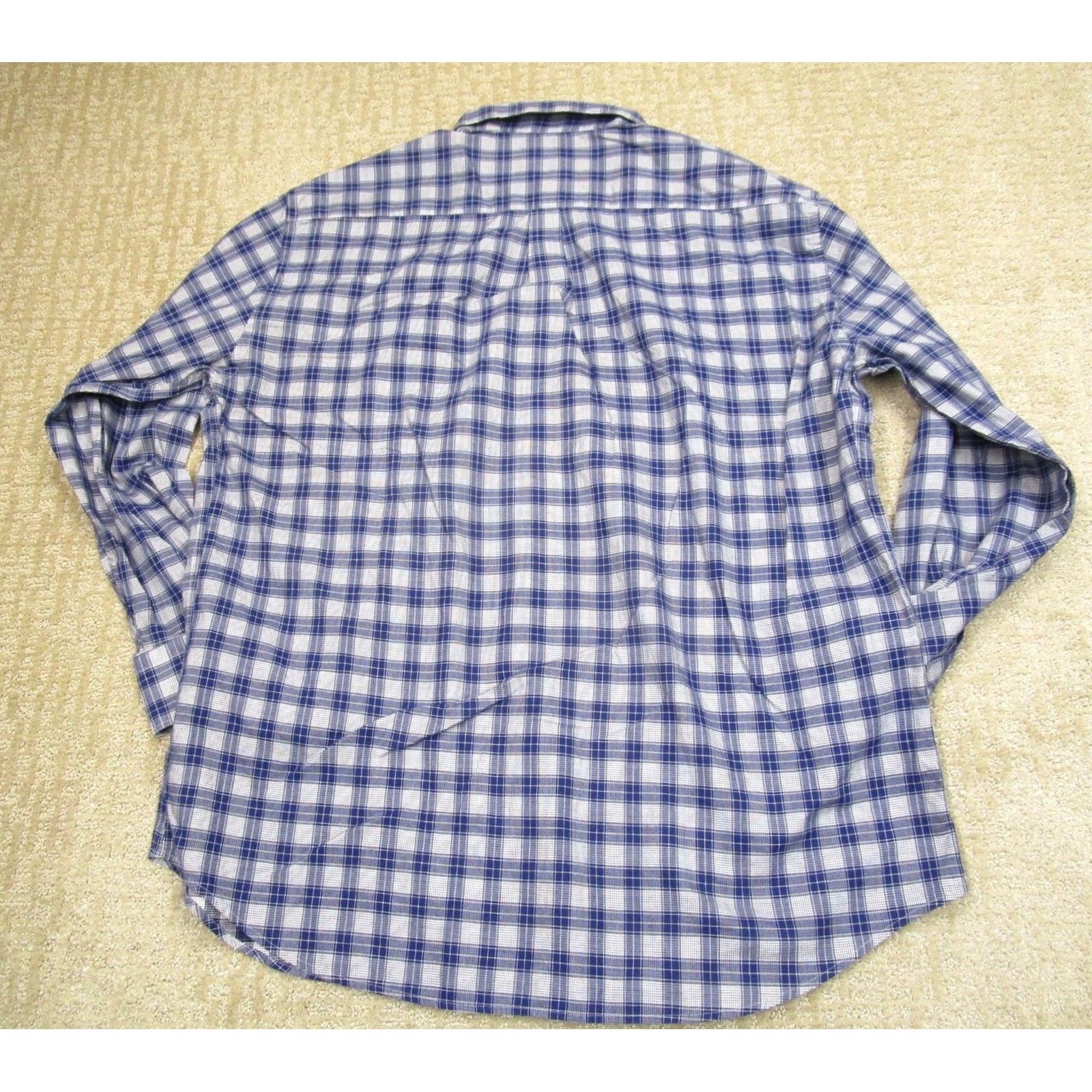 Peter Millar Peter Millar Shirt Men 2XL Blue Plaid Long Sleeve Button-Up Cotton Size US XXL / EU 58 / 5 - 3 Thumbnail