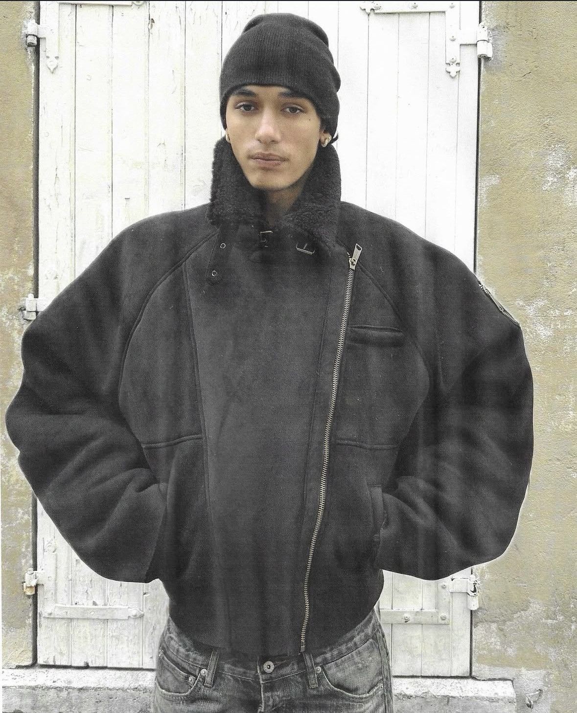 No Faith Studios No faith studios black heavy flight shearling jacket Size US S / EU 44-46 / 1 - 2 Thumbnail