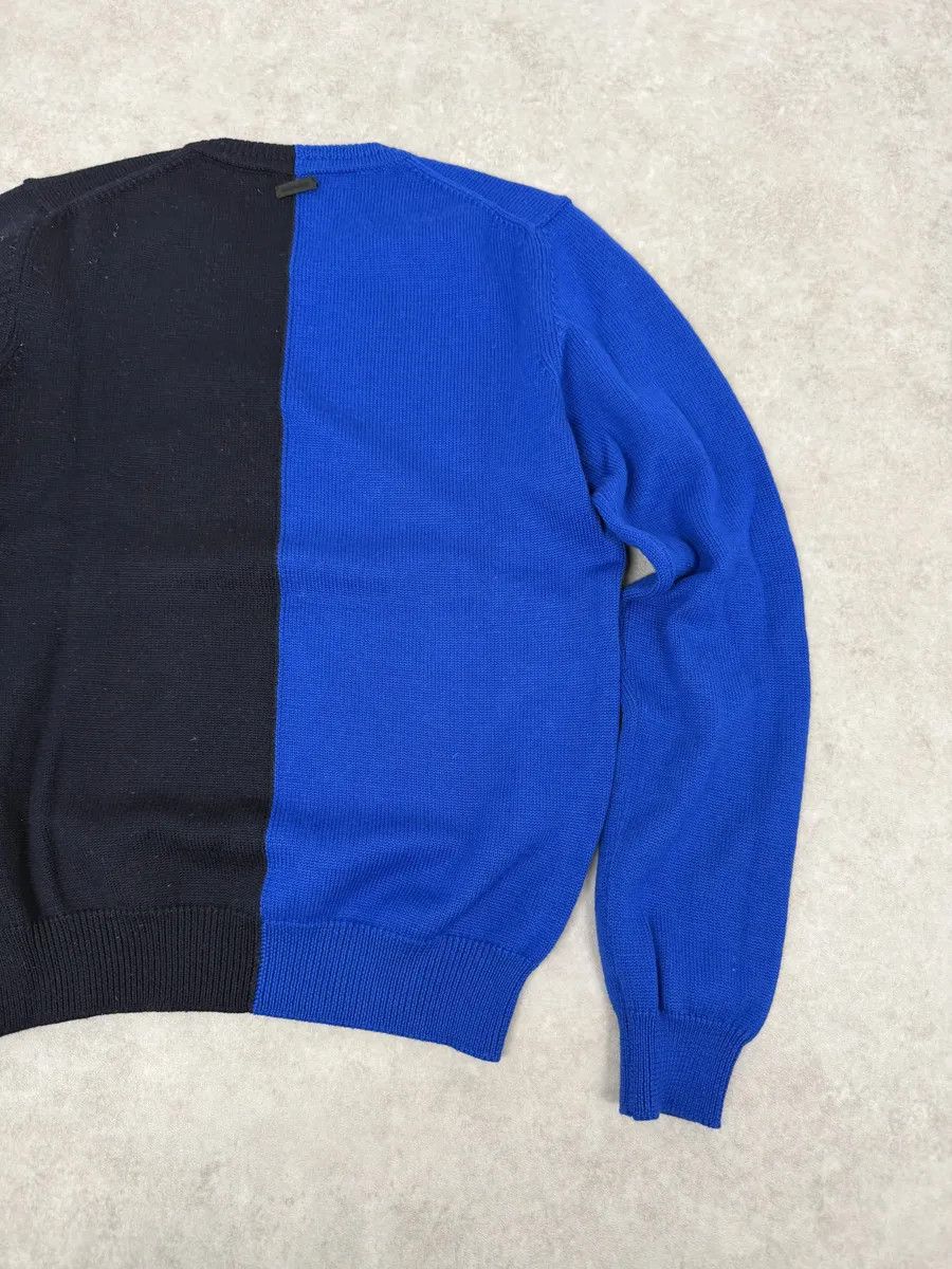 Dirk Bikkembergs 2000s Bikkembergs Two Tone Blue & Black Wool Sweater Size US S / EU 44-46 / 1 - 9 Thumbnail