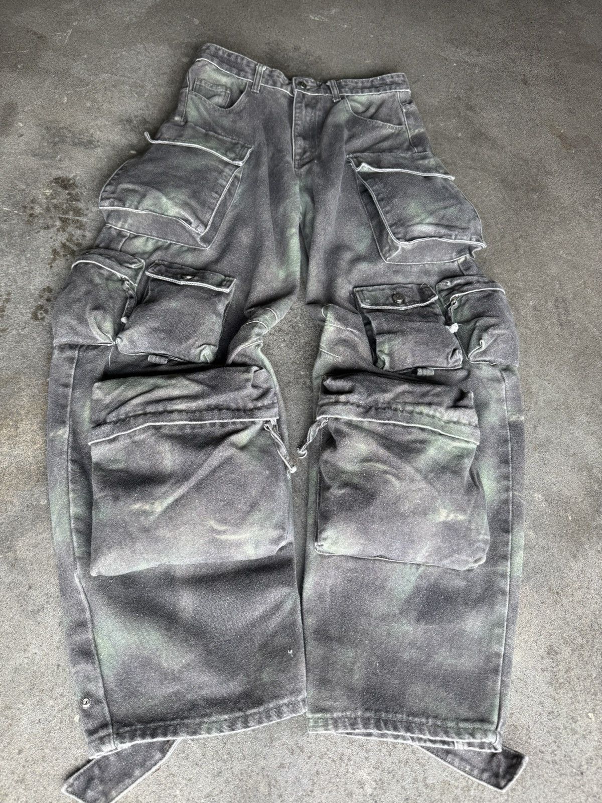In The Attic The Attico Multi-Pocket Cargo Denim Pants Size US 33 - 2 Thumbnail