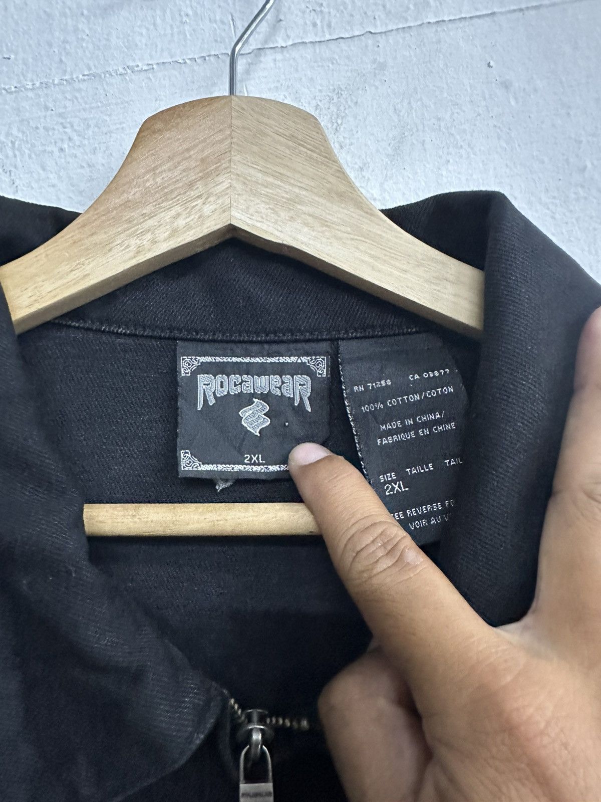 Rocawear Y2K JAYZ ROCAWEAR TRIPLE BLACK DENIM Jacket Size US XXL / EU 58 / 5 - 10 Thumbnail