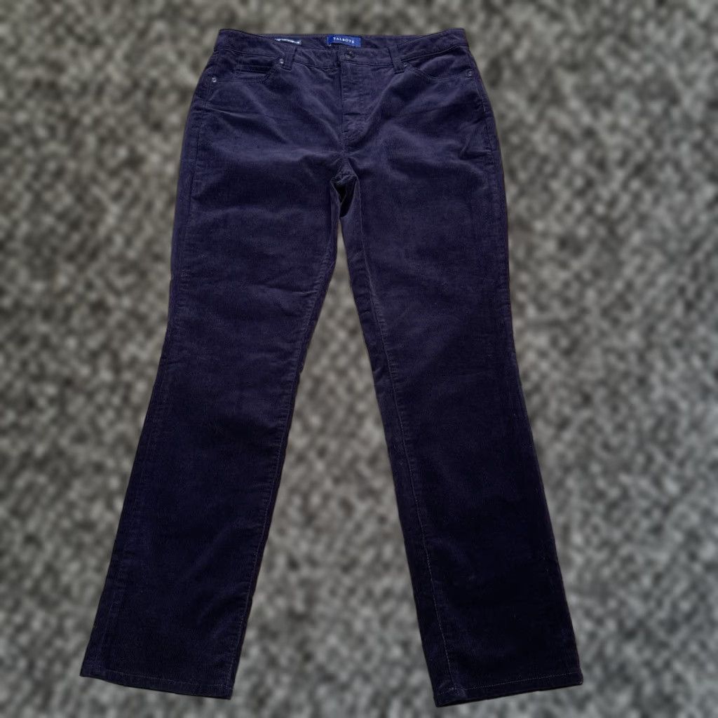 Talbots Talbots Jeans Womens 10P High Waist Straight Leg Corduroy Navy Blue Stretch 5-Pocket Regular Petite Size 32" / US 10 / IT 46 - 1 Thumbnail