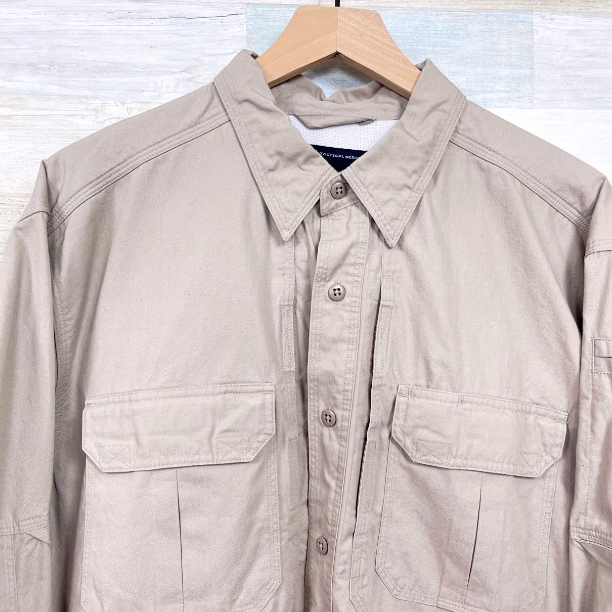 5.11 5.11 Tactical Long Sleeve Canvas Shirt Beige Ventilated Men Size US L / EU 52-54 / 3 - 2 Thumbnail