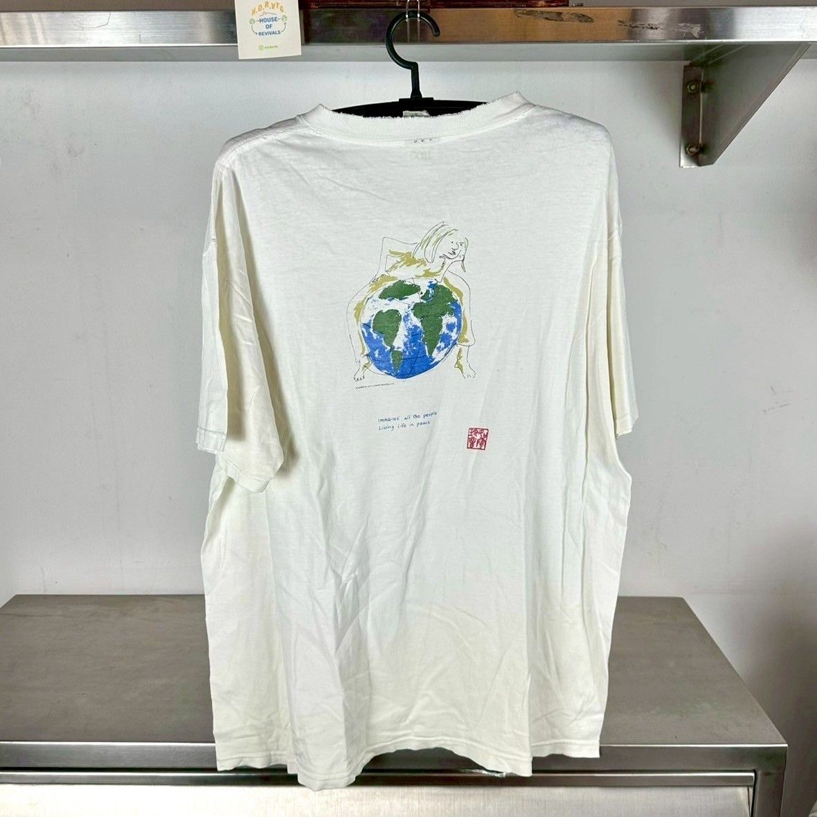 Vintage Vintage 90s Imagine Artwork of John Lennon XL T-shirt Size US XL / EU 56 / 4 - 1 Thumbnail