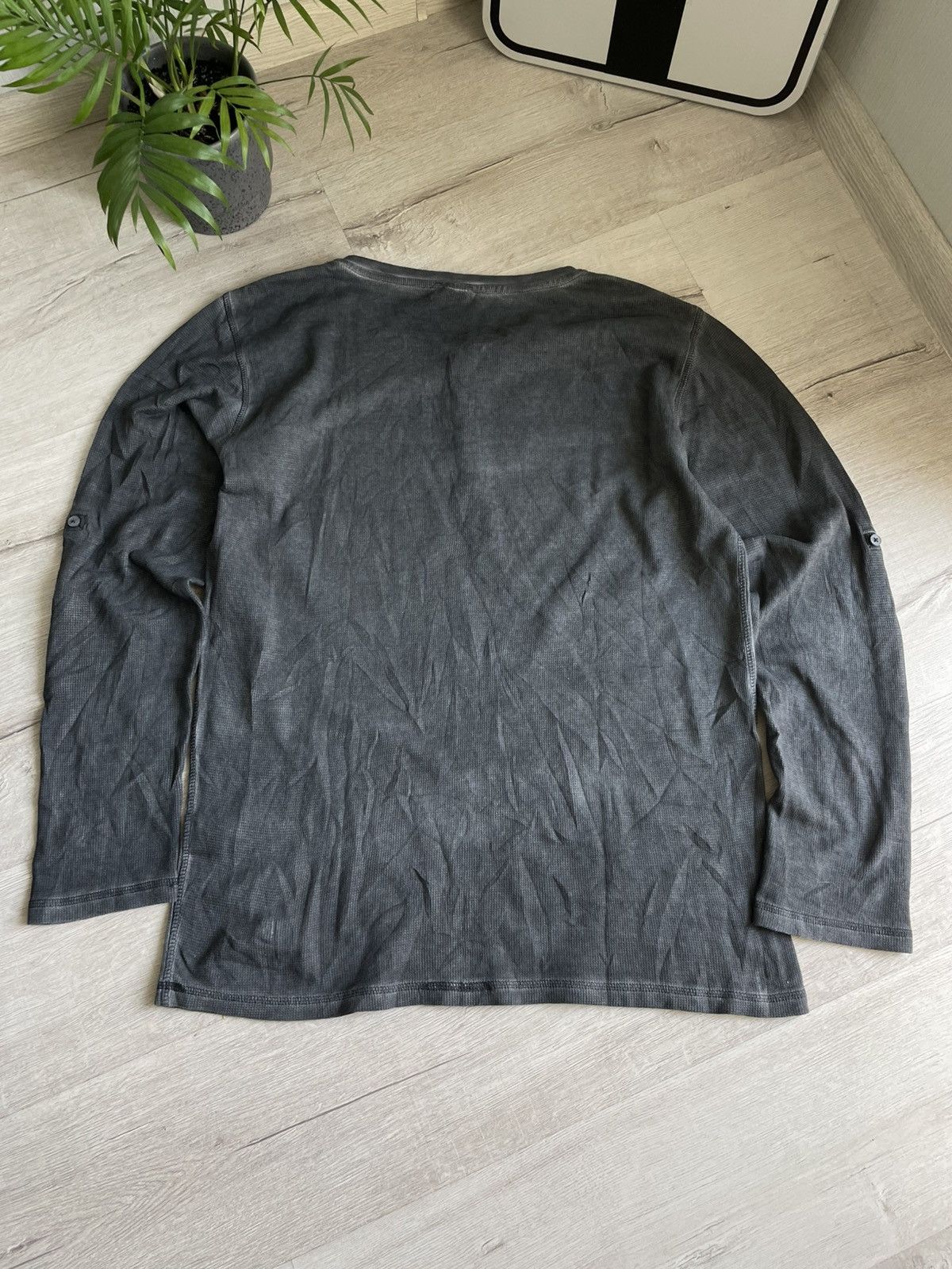 20471120 × Japanese Brand Vintage Military Japan Faded Longsleeve Polo Avant Garde Y2k Size US L / EU 52-54 / 3 - 8 Thumbnail
