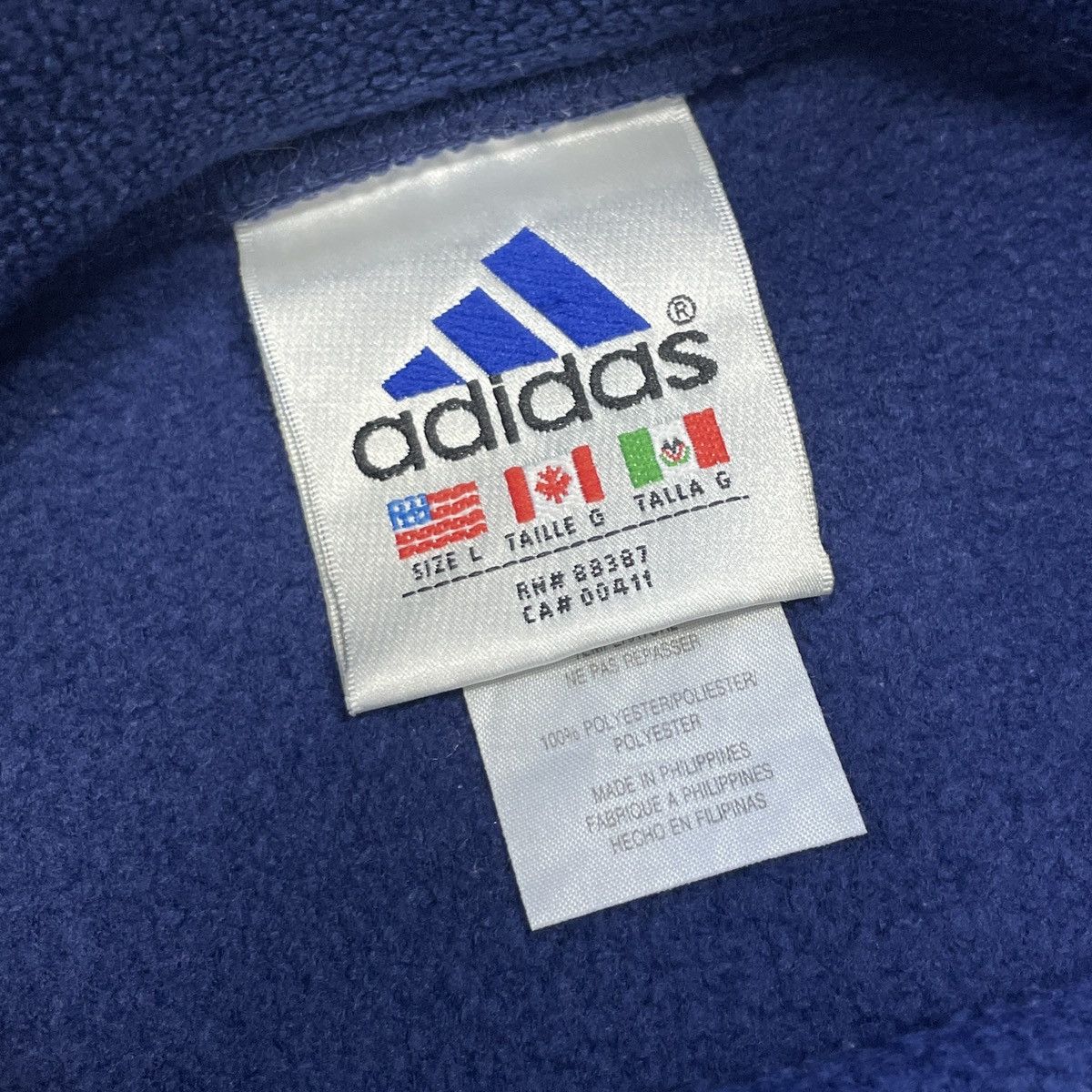 Adidas × Vintage Vintage Adidas Fleece Sweatshirt Size L Size US L / EU 52-54 / 3 - 12 Thumbnail