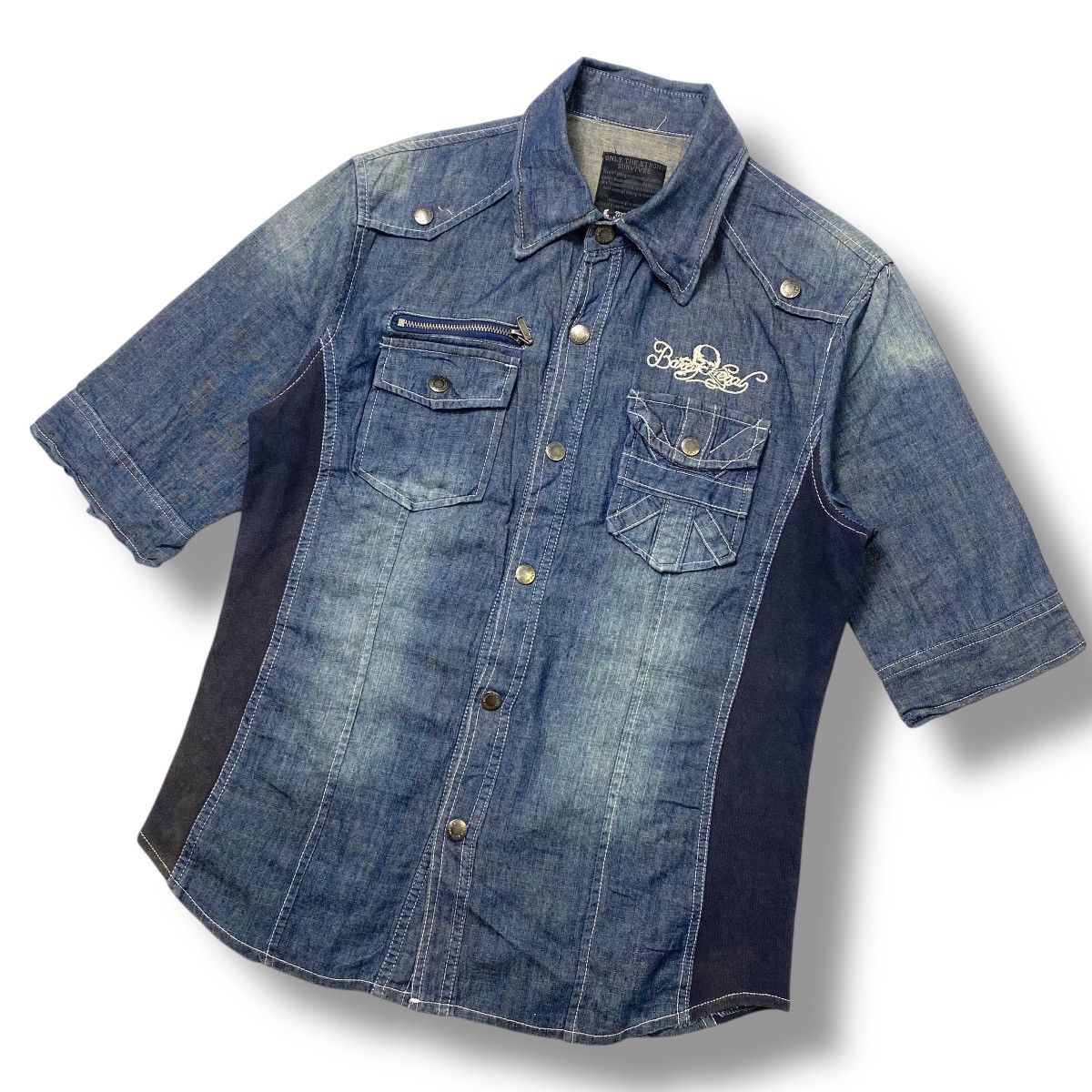 In The Attic In the Attic skull embroidery button ups shirt y2k style Size US M / EU 48-50 / 2 - 6 Thumbnail