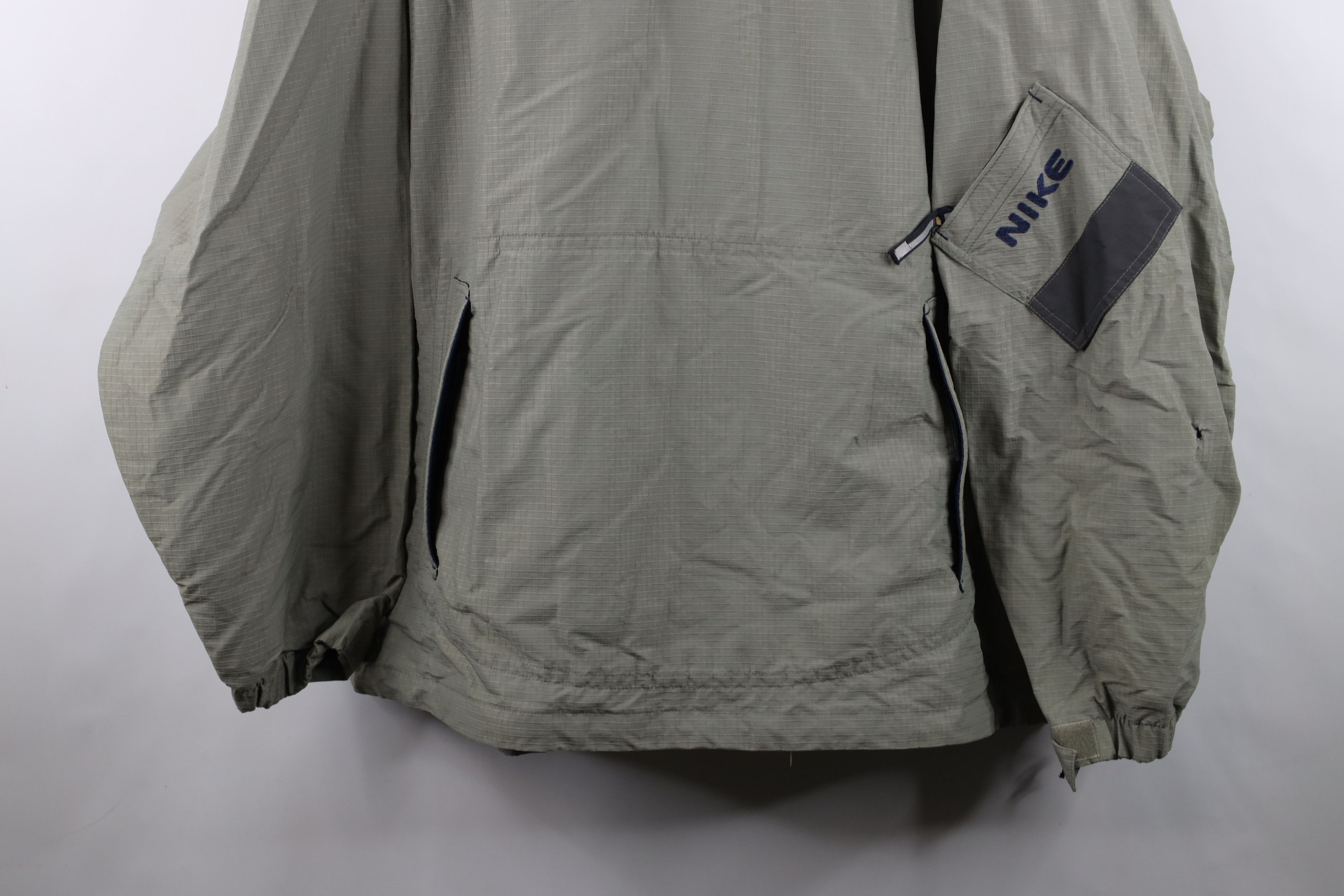 Nike Vintage Nike Swoosh Reflective Ripstop Anorak Jacket Green Size US XXL / EU 58 / 5 - 3 Thumbnail
