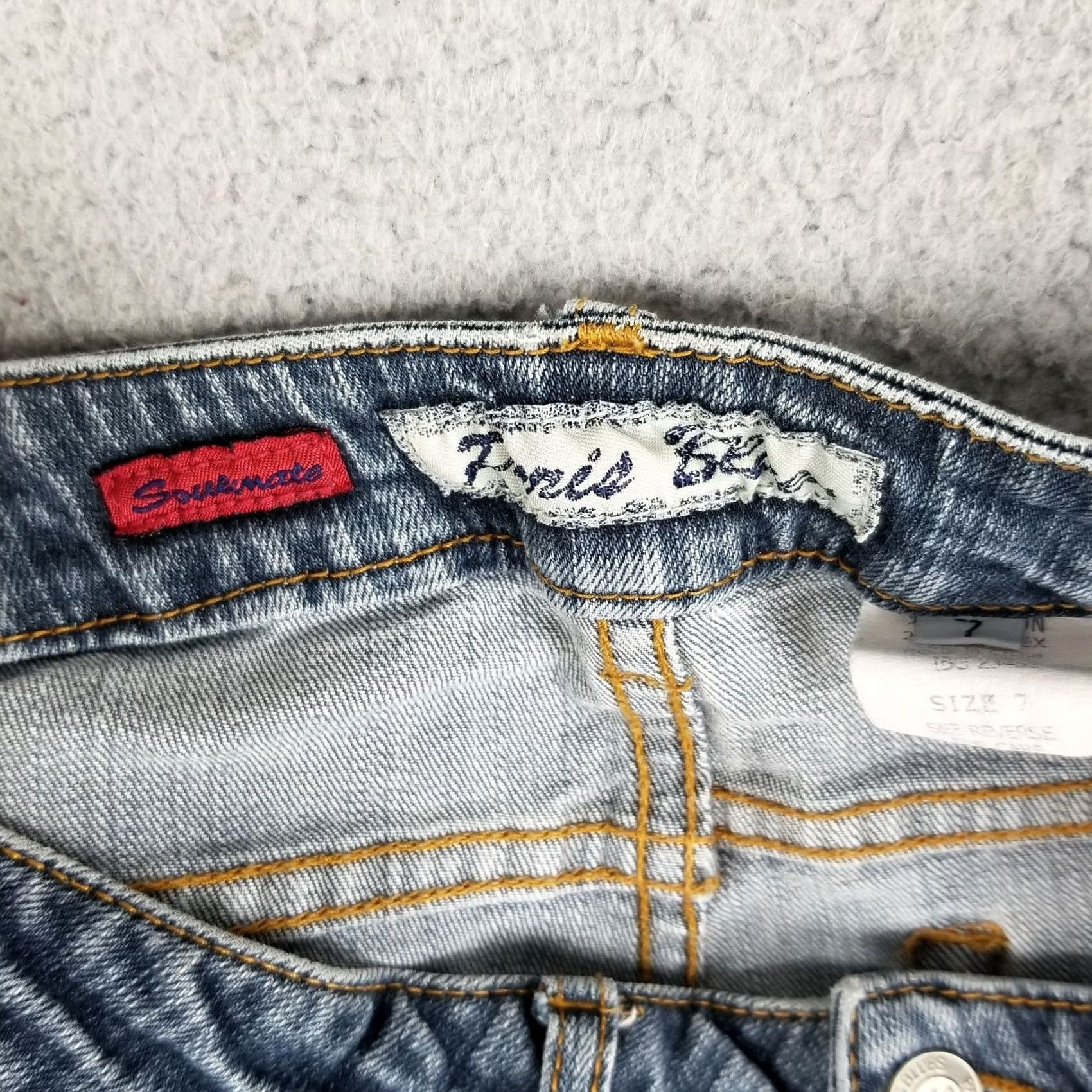 Vintage Paris Blues Jeans Womens 7 Bootcut Jeans Blue Cotton Blend Spandex Denim Flare Low Rise 7 Soulmate Size 28" / US 6 / IT 42 - 7 Thumbnail