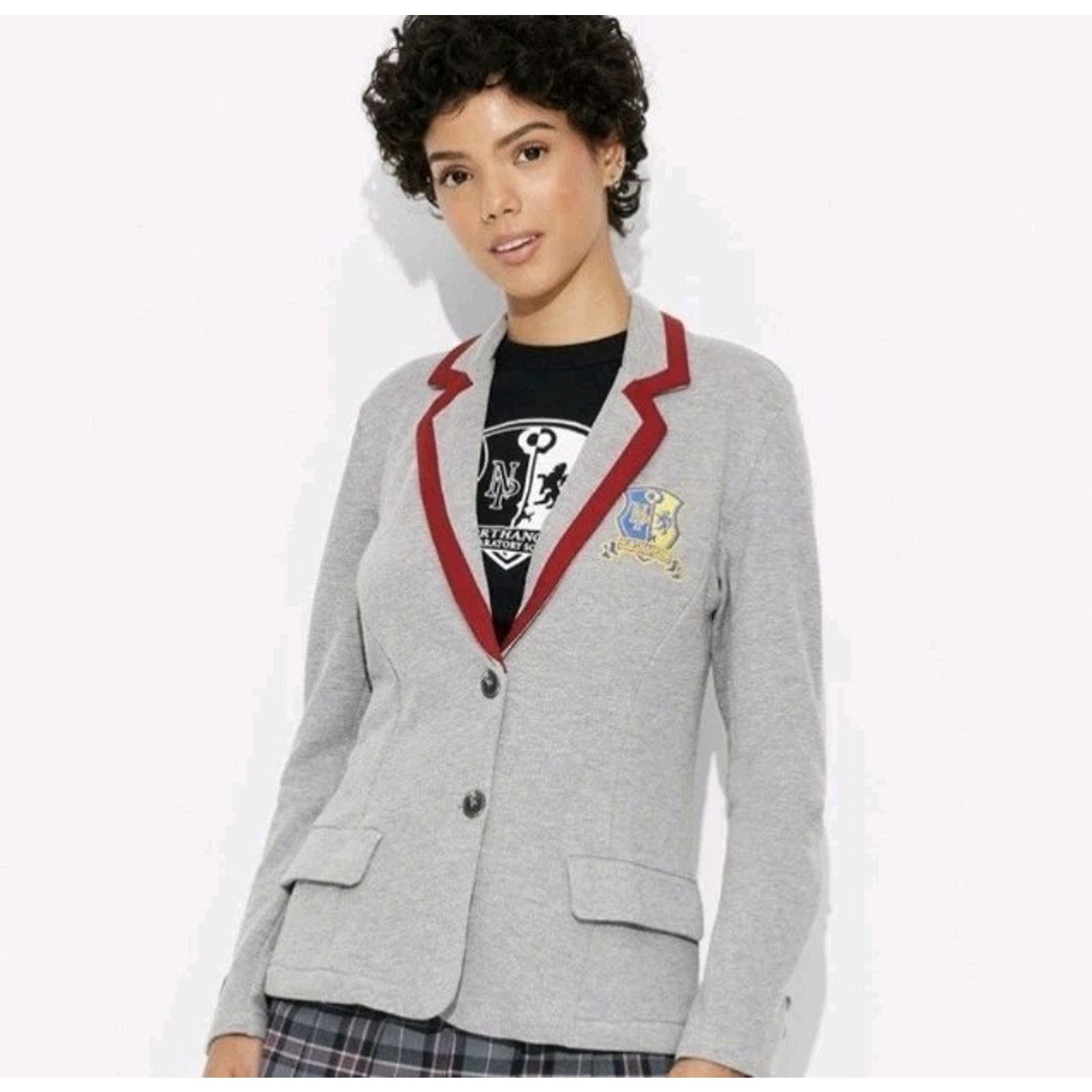 Target Basics Beetlejuice Astrid Graphic Blazer Heather Gray 2XL NEW! Size XXL / US 16-18 / IT 52-54 - 1 Thumbnail