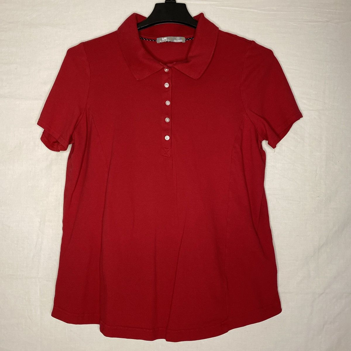 Lee Lee Riders Women's Polo Shirt Short Sleeve Red Sz 1X EUC Size XL / US 12-14 / IT 48-50 - 1 Thumbnail