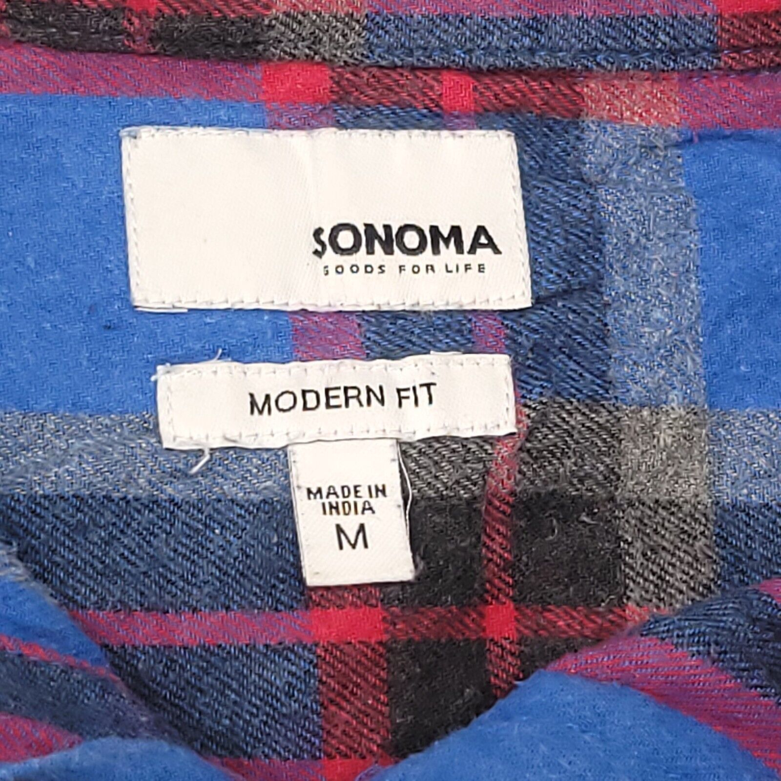 Sonoma Sonoma Tartan Flannel Button Up Shirt Mens Size Medium Blue Size US M / EU 48-50 / 2 - 3 Thumbnail