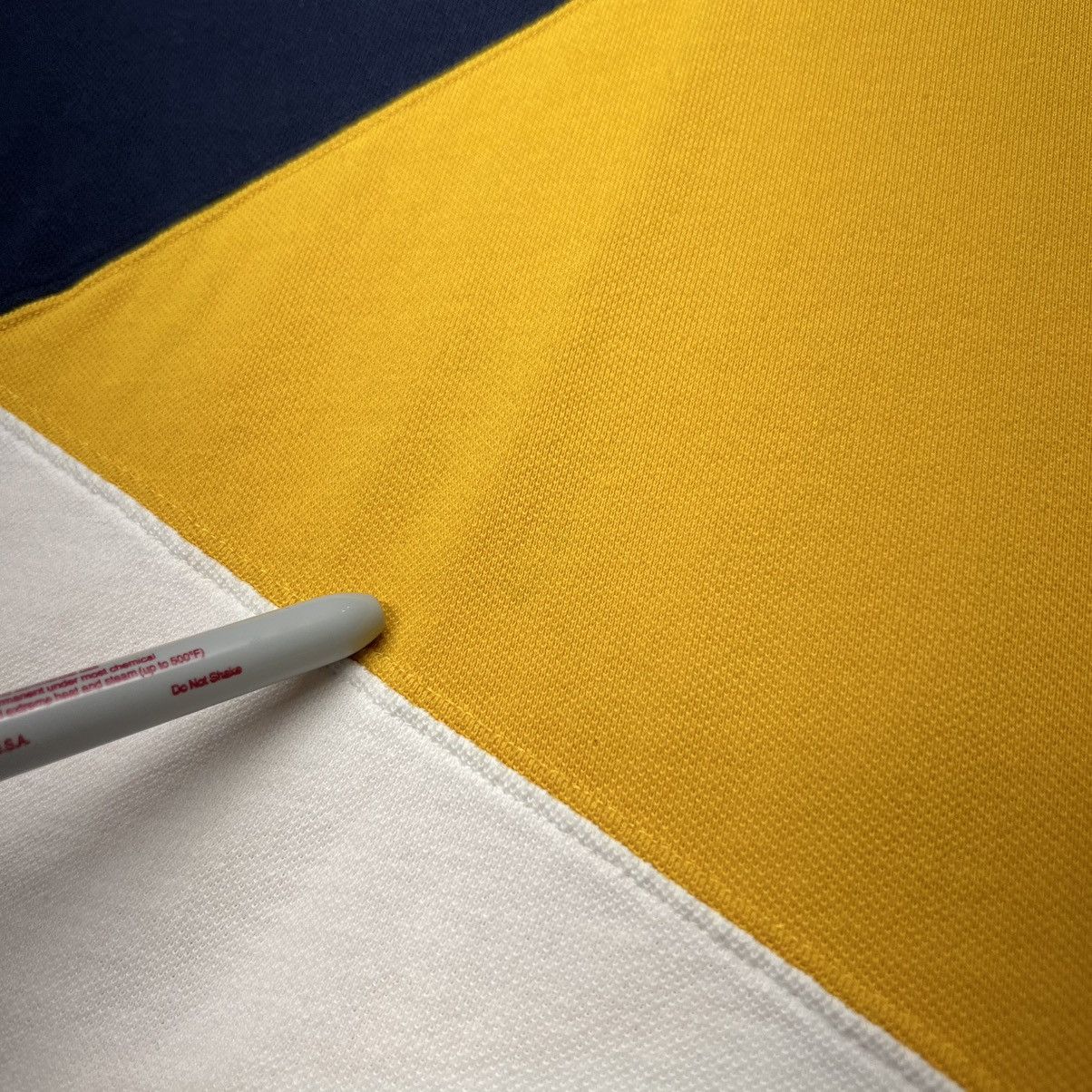 Tommy Hilfiger Tommy Hilfiger Polo Blue Yellow Custom Fit White Golf Flag Size US L / EU 52-54 / 3 - 9 Thumbnail