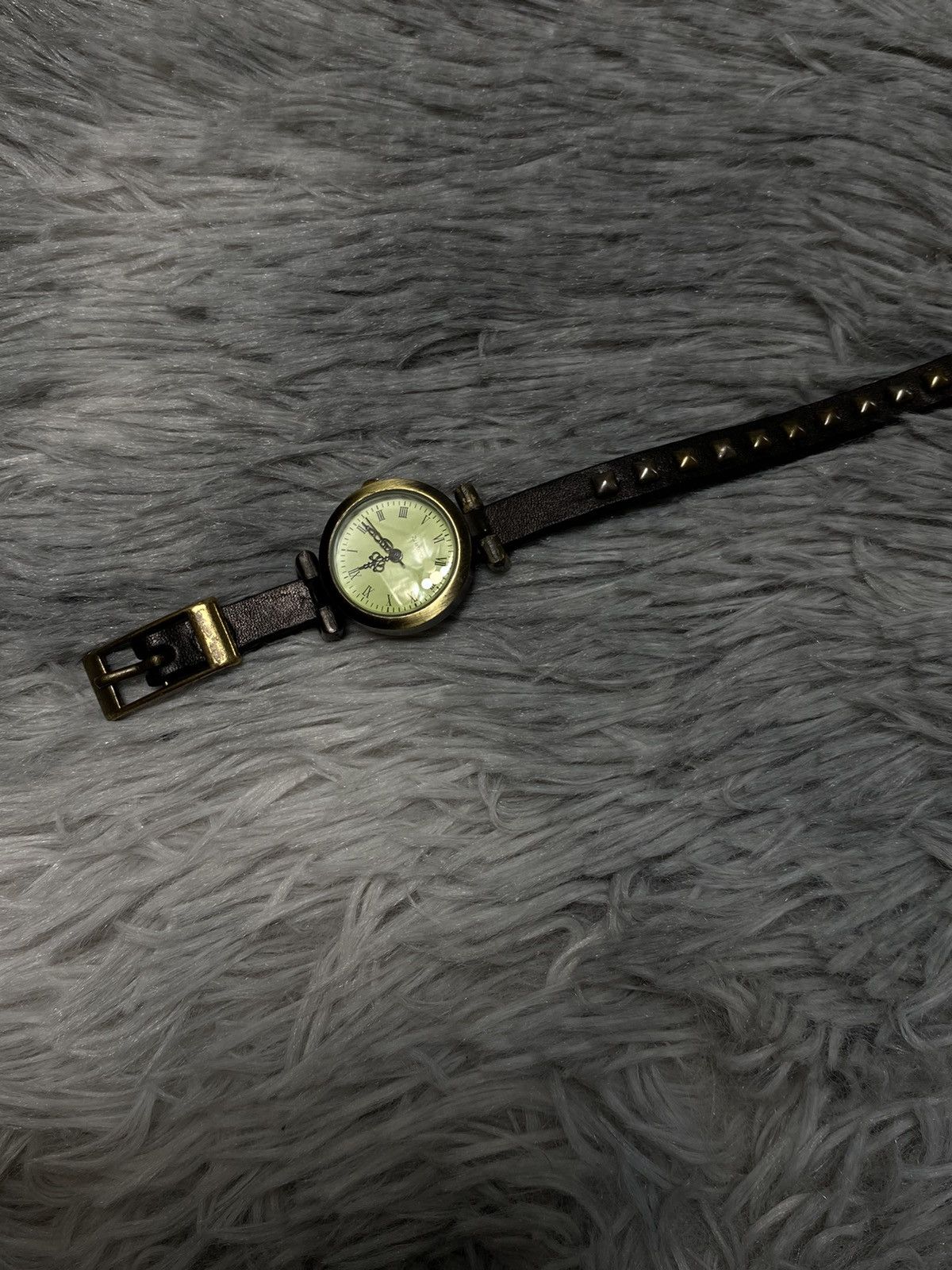 Japanese Brand × Vintage Vintage Studded Leather Strap Watch - Japanese Brand Size ONE SIZE - 11 Thumbnail