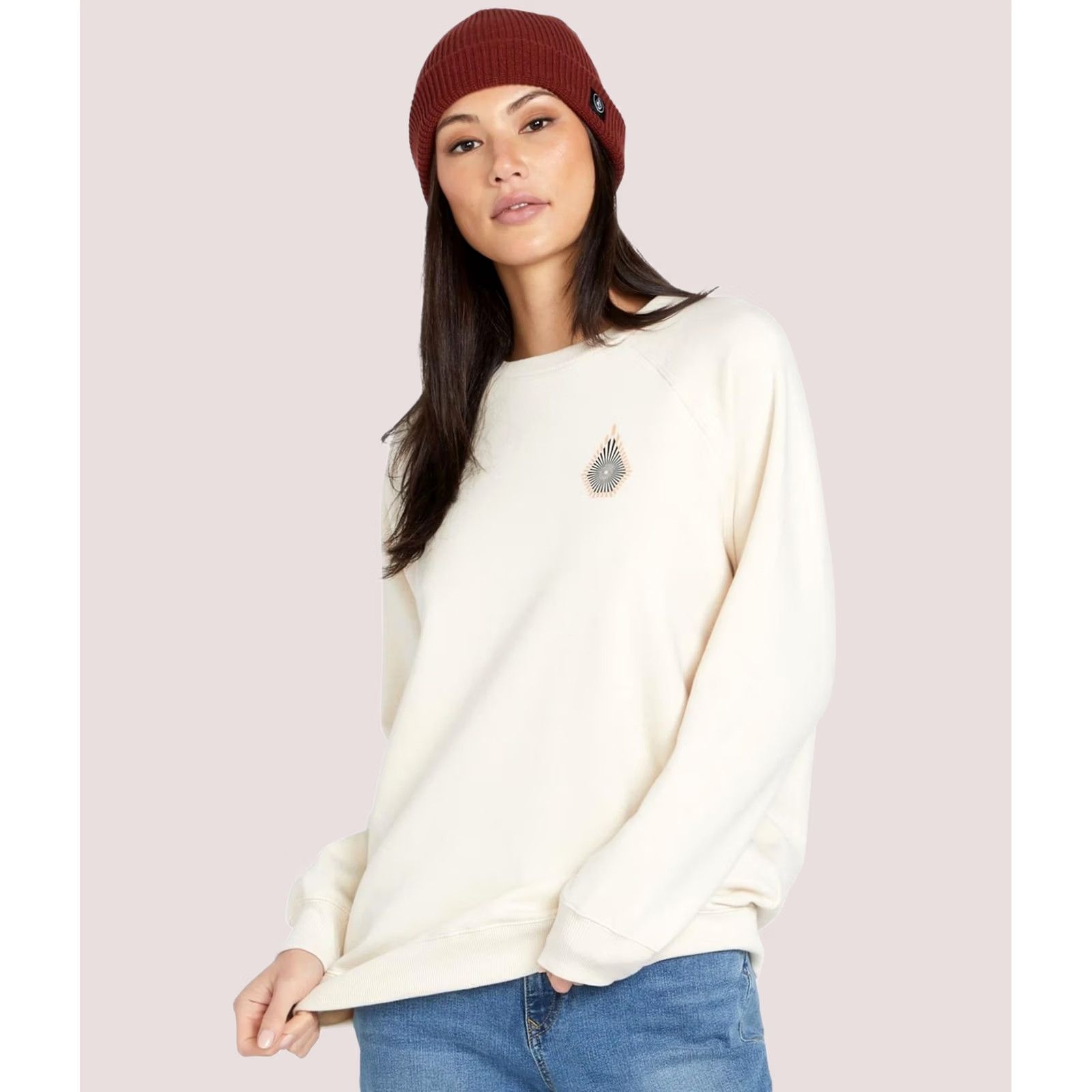 Volcom Volcom Womens Sweatshirt beige XL Boyfriend Fit Stone Magic Size XL / US 12-14 / IT 48-50 - 1 Thumbnail