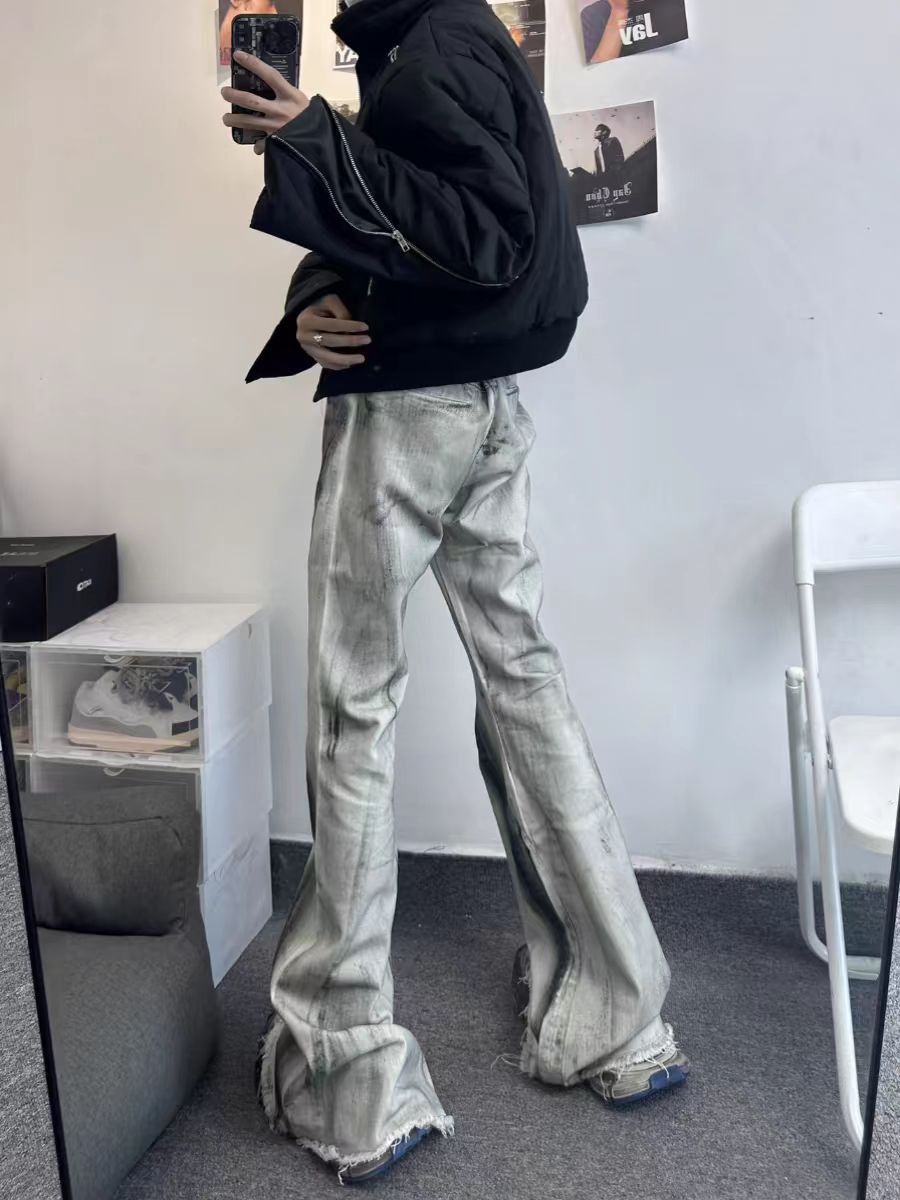 Japanese Brand × Vintage Streetwear Dirty Gradient Baggy White Jeans Size US 30 / EU 46 - 4 Thumbnail
