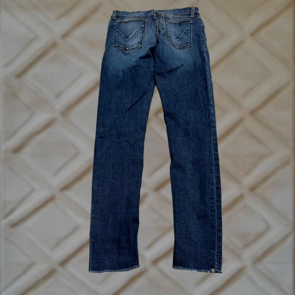 Hudson Hudson Krista Womens 26 Jeans Skinny Ankle Dark Wash Denim Stretch Raw Hem Sukh Size 26" / US 2 / IT 38 - 1 Thumbnail