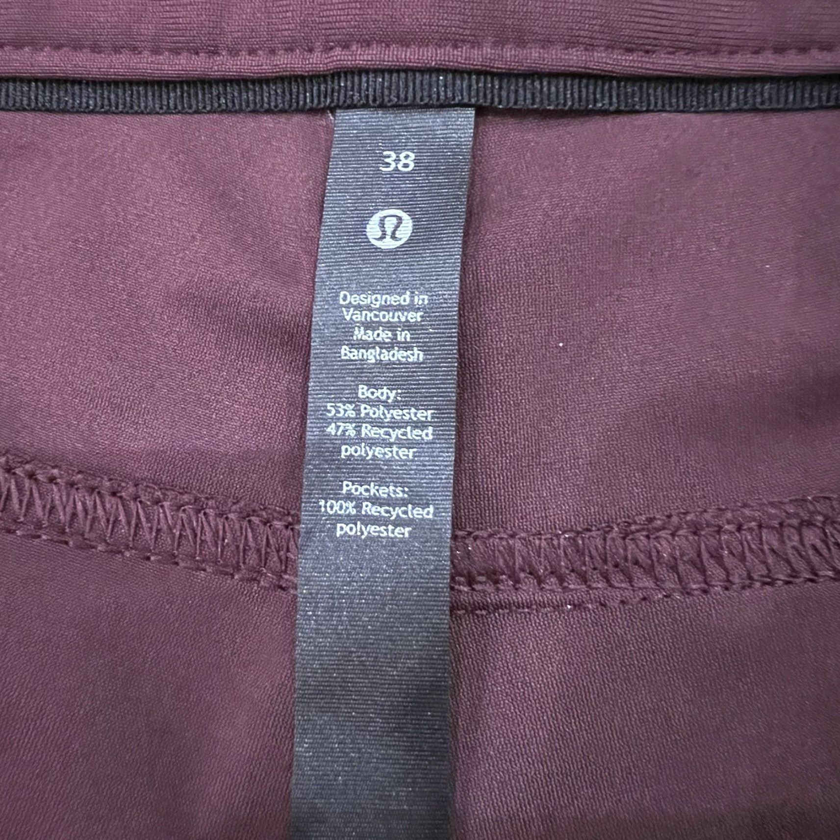 Lululemon Lululemon Commission ABC Pant Pants Mens 38x31 Burgundy Chino Classic Fit Size US 38 / EU 54 - 3 Thumbnail