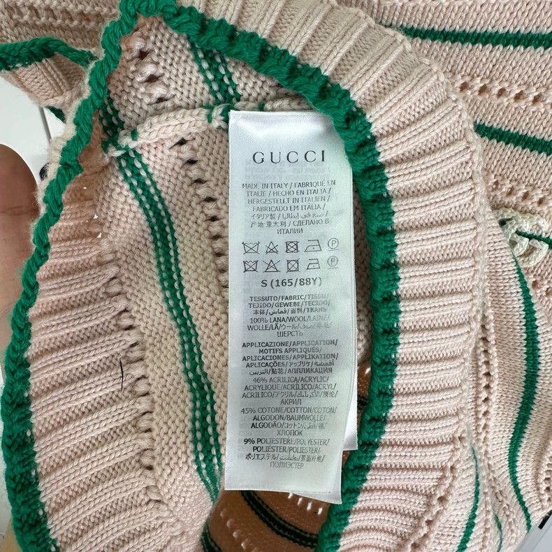 Gucci Gucci White and green striped knitted vest 2501-Nextarrow Size US S / EU 44-46 / 1 - 4 Thumbnail