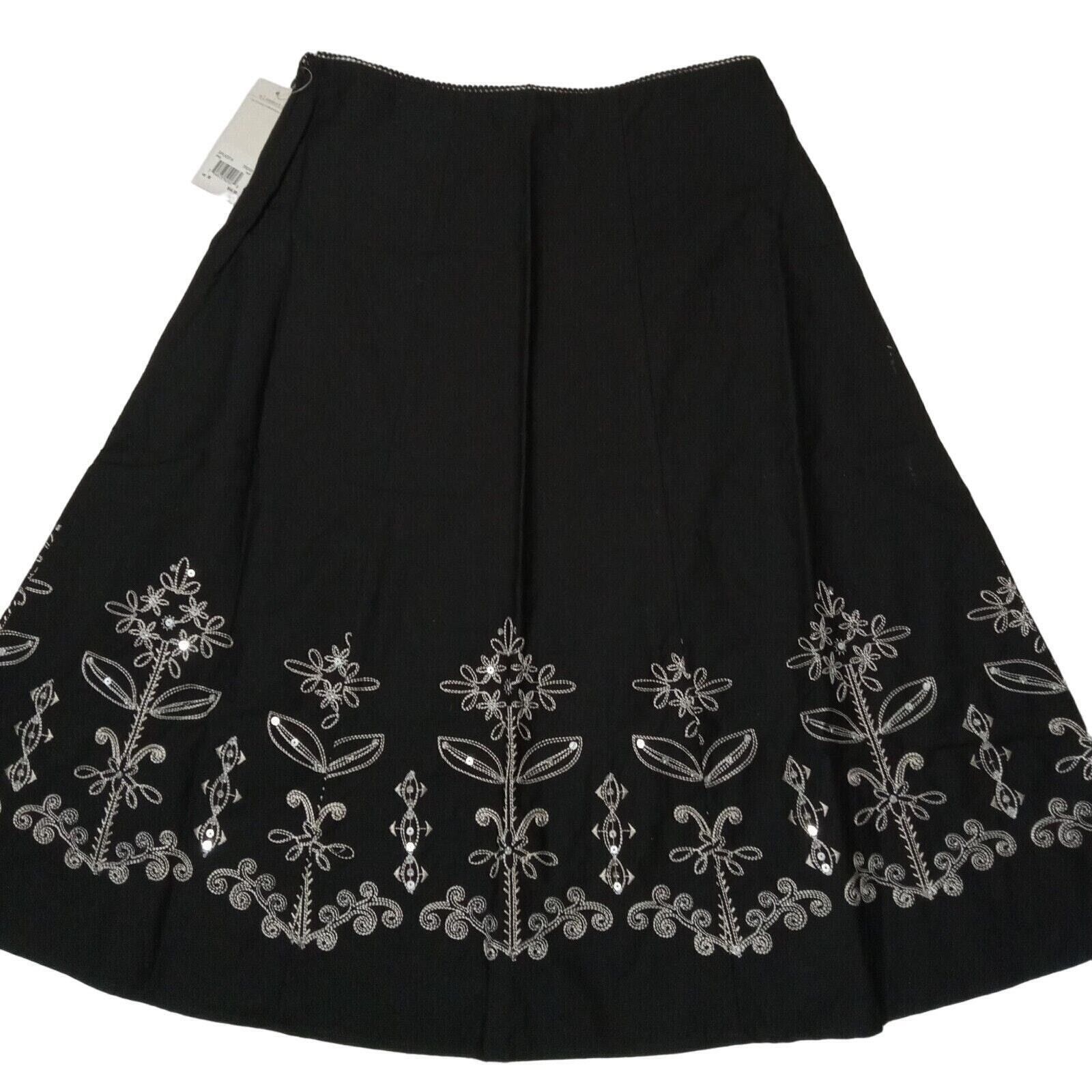 & Other Stories New Elementz Embroidered Skirt M 30X28 A-Line Lined Floral Size 30" / US 8 / IT 44 - 2 Thumbnail