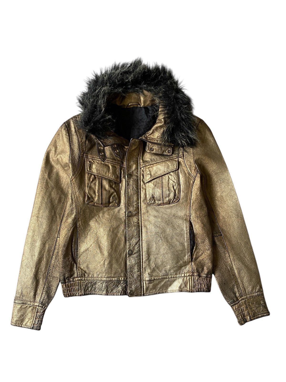 Tornado Mart 2000s Tornado Mart Faux Fur Leather Jacket Size US M / EU 48-50 / 2 - 3 Thumbnail
