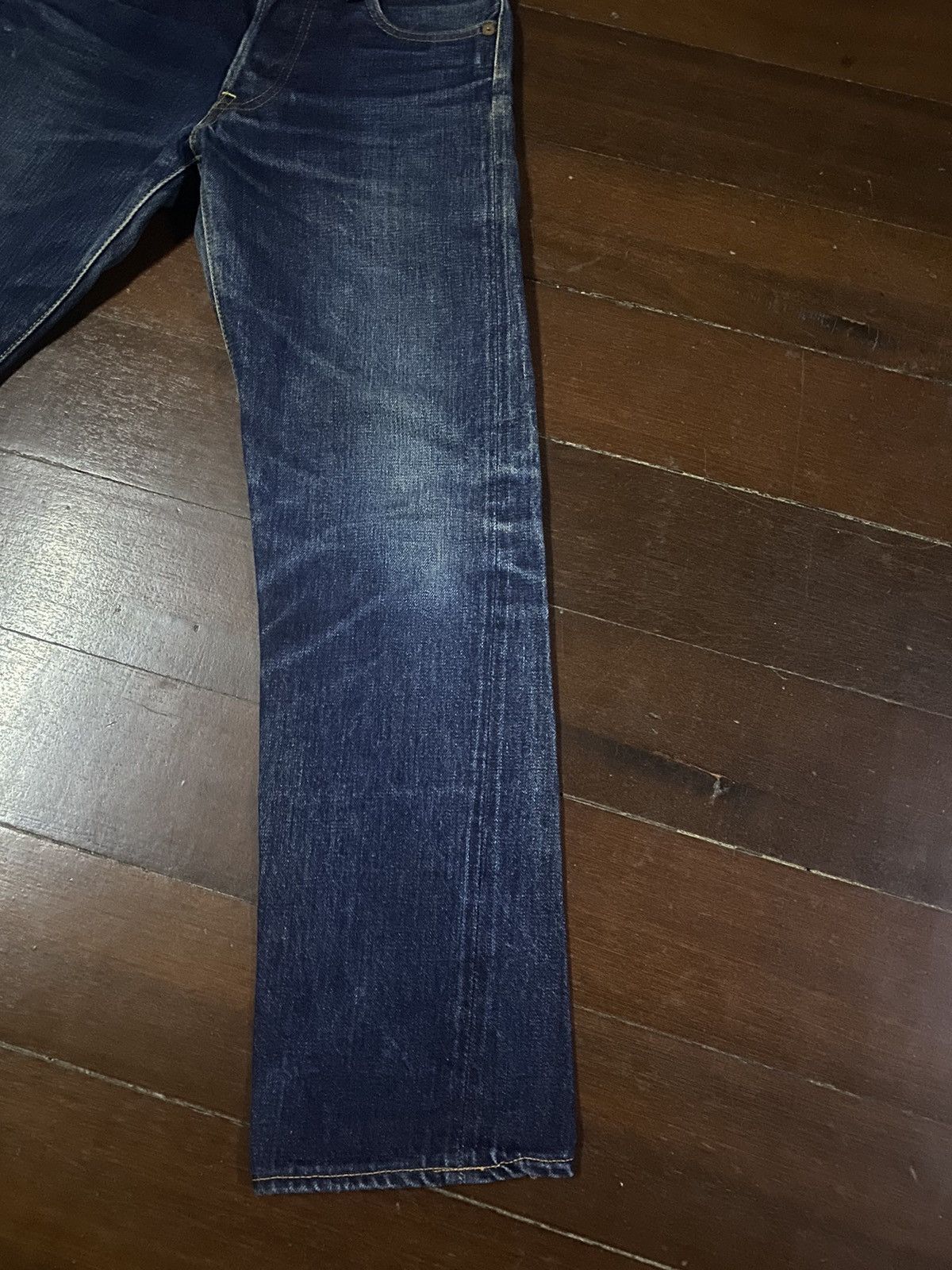 Denime Denime XX Leather Patch Selvedge Jeans mud wash clawmark Size 28" / US 6 / IT 42 - 5 Thumbnail