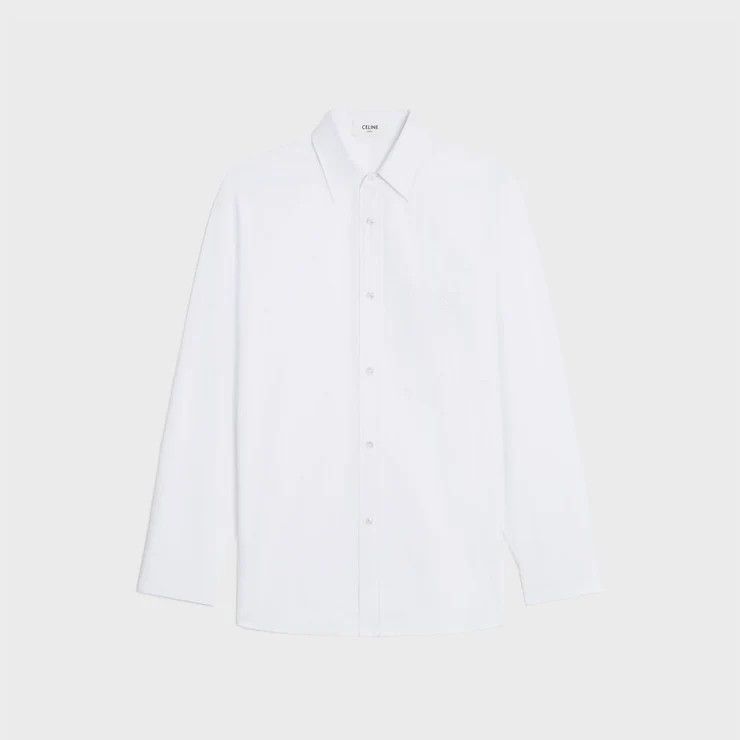 Celine o1w1db10925 2C21B354X Tommy Shirt in White Size M / US 6-8 / IT 42-44 - 3 Thumbnail