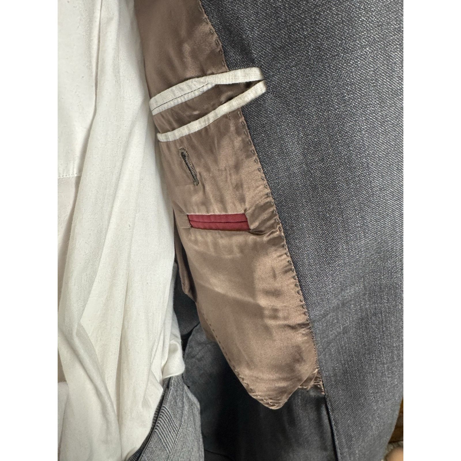 Brunello Cucinelli Brunello Cucinelli Charcoal Wool Sportcoat Jacket 54 IT 44US Size 44R - 10 Thumbnail
