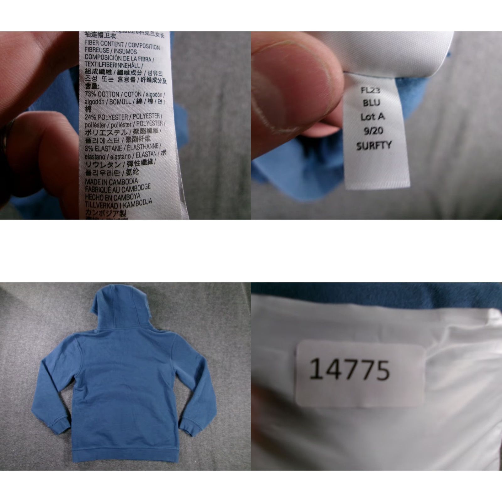 Vintage Kirkland Signature Women's Hoodie S Blue Pullover Fleece Casual Heavyweight Hooded Size S / US 4 / IT 40 - 8 Thumbnail