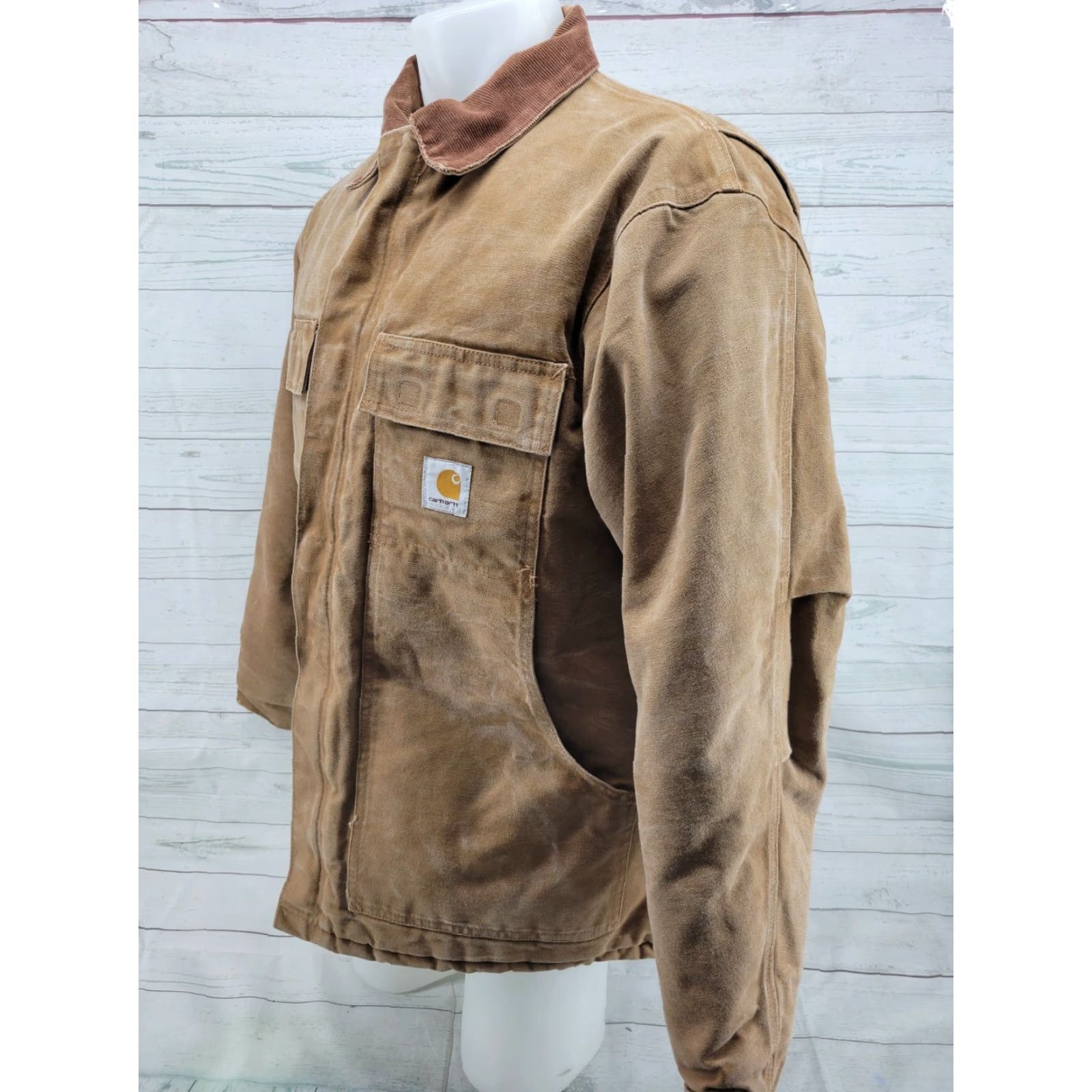Carhartt VINTAGE Carhartt Coat Duck Canvas USA MADE 44 C03 BRN ARCTIC QUILT LINED CHORE Full Zip 100% Cotton Mens Brown Duck Canvas Jacket Wearable Workwear Size US S / EU 44-46 / 1 - 2 Thumbnail