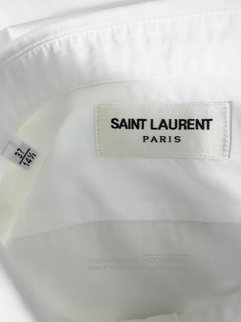 Saint Laurent Paris Saint Laurent Paris Size 37 White Broadcloth Basic Shirt i Size US M / EU 48-50 / 2 - 5 Thumbnail