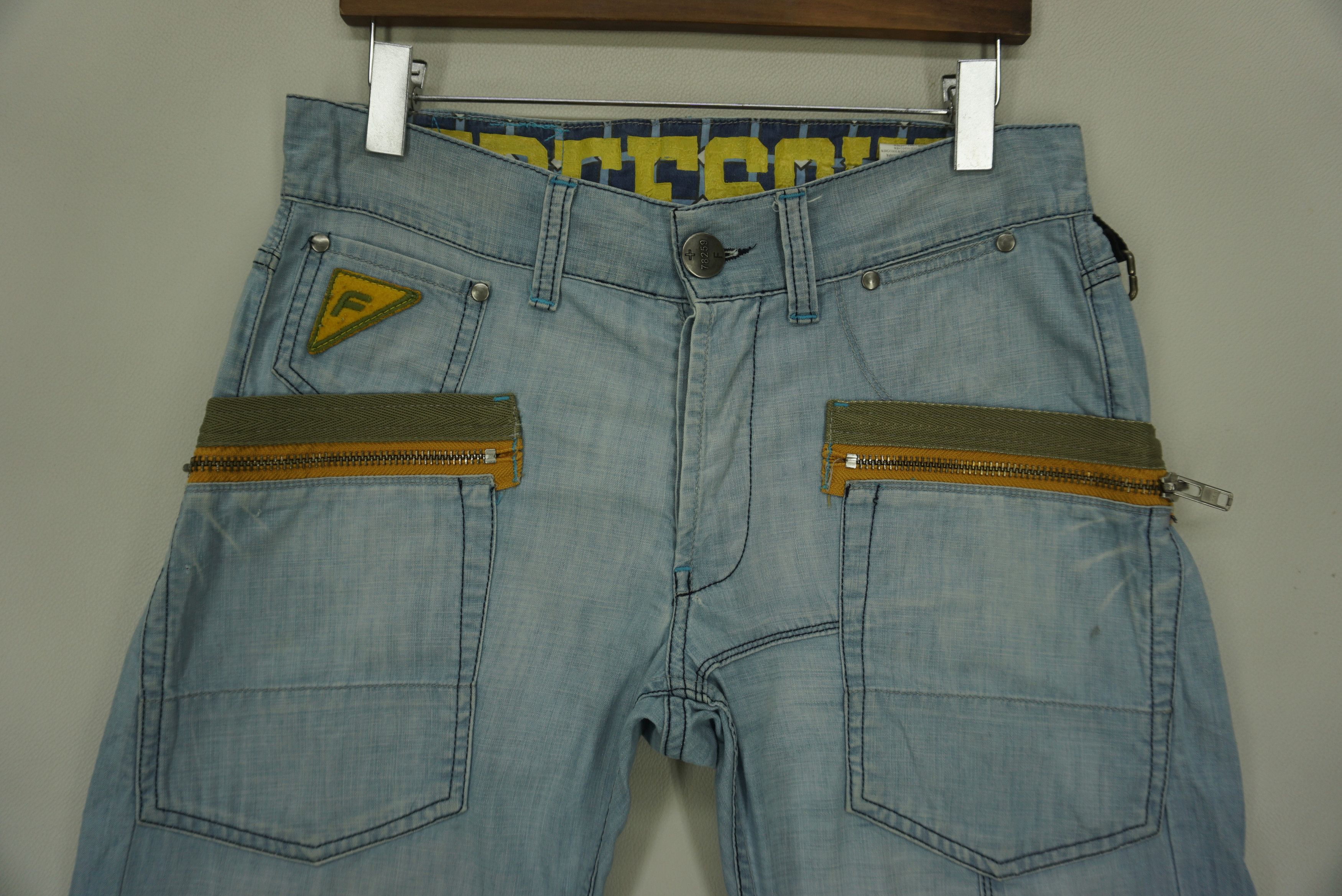 Japanese Brand FREESOUL Jeans fit W33xL35 Low Rise Patchwork Baggy Denim Size US 30 / EU 46 - 3 Thumbnail