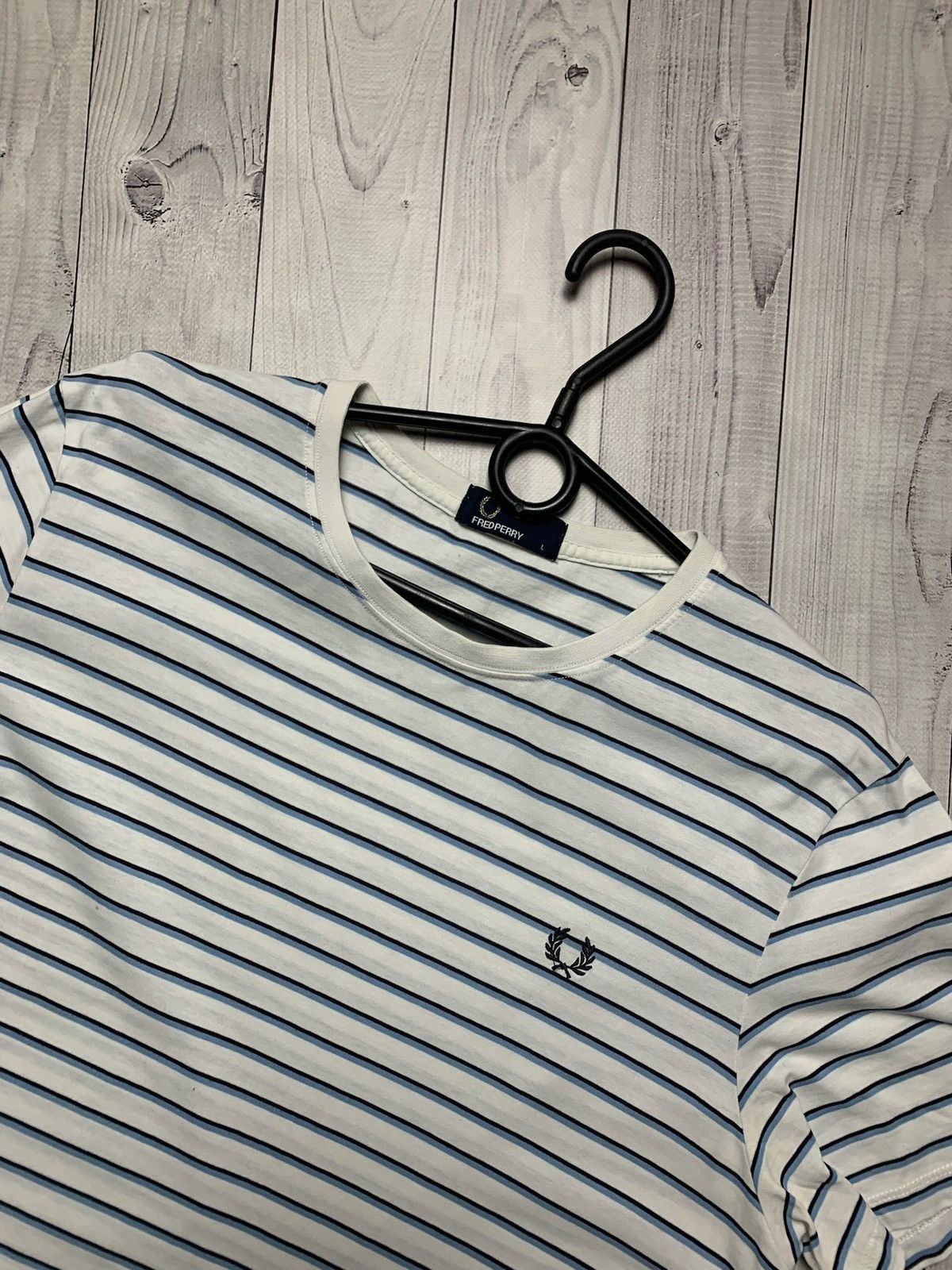 Fred Perry × Vintage Vintage Fred Perry striped tee logo size L Size US L / EU 52-54 / 3 - 2 Thumbnail