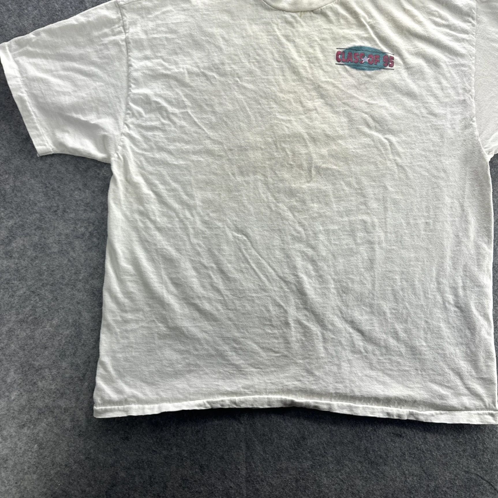 Hanes VINTAGE Hanes Beefy-T Class of 95 Shirt Adult XL White Graphic 90s Seniors Rule Mens Size US XL / EU 56 / 4 - 4 Thumbnail