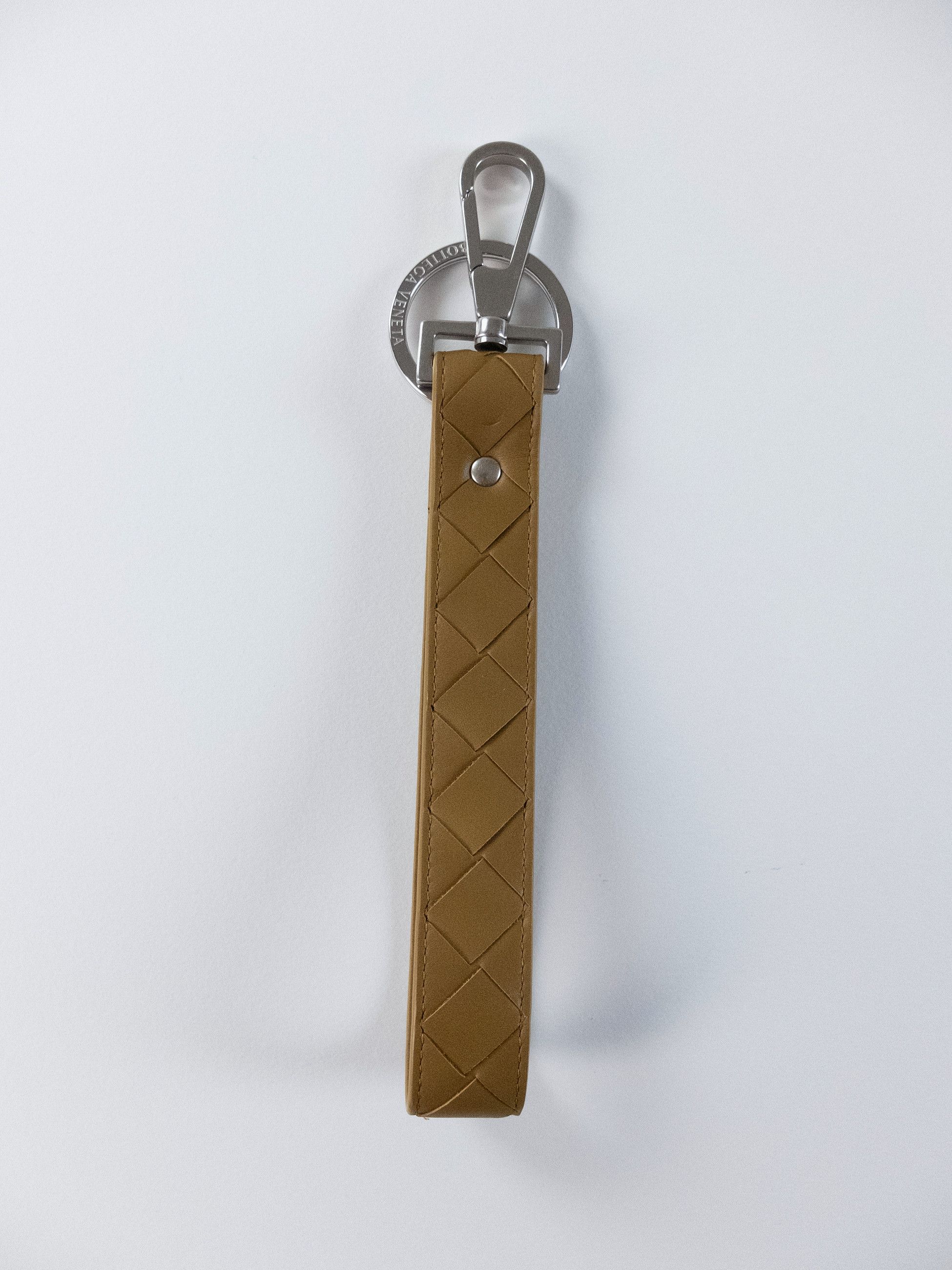 Bottega Veneta BOTTEGA VENETA brown intrecciato woven leather keyring q Size ONE SIZE - 1 Thumbnail