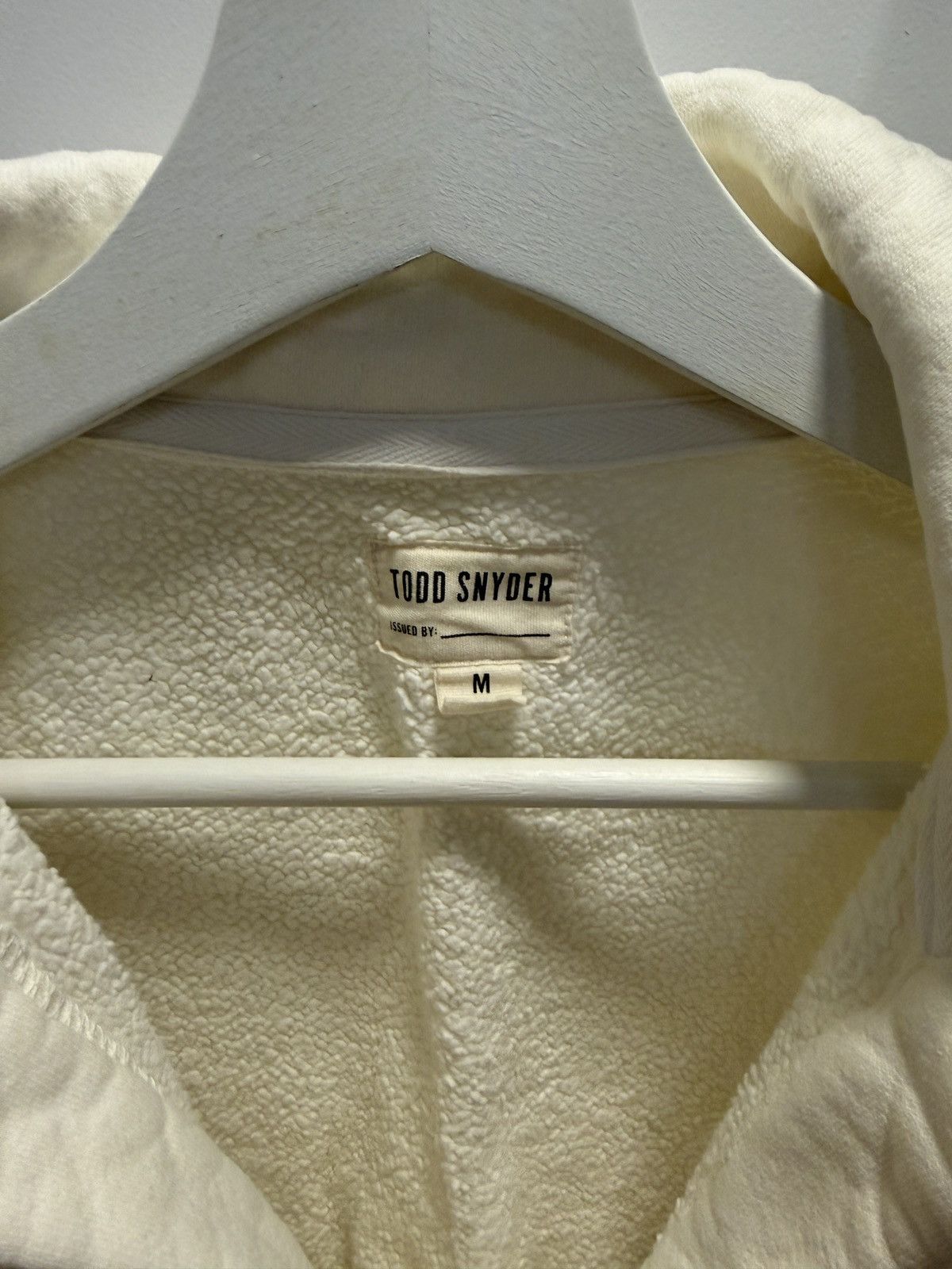 Champion × Todd Snyder Made in L.A. Fleece Polo in Coastal White M / Coastal White Size US M / EU 48-50 / 2 - 2 Thumbnail