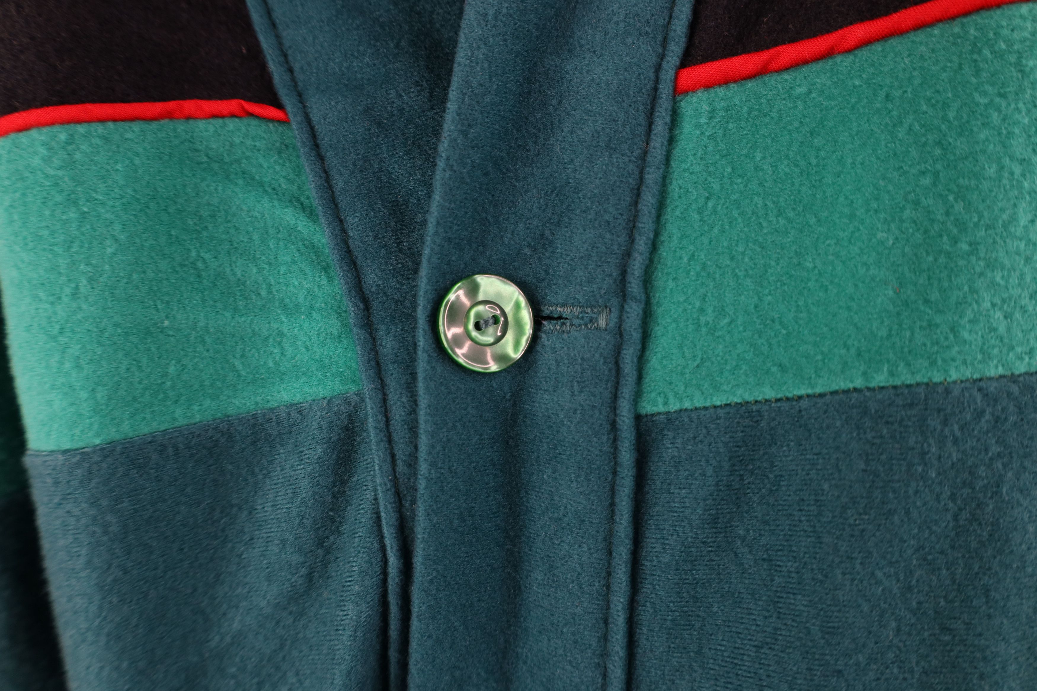 Vintage Vintage 90s Streetwear Striped Belted Velour Bath Robe Size US L / EU 52-54 / 3 - 5 Thumbnail