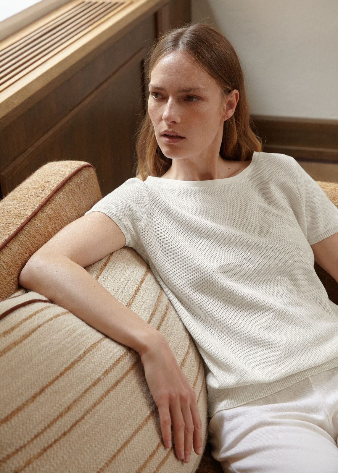 Loro Piana o1srvl11e0424 Sweater in White Size M / US 6-8 / IT 42-44 - 3 Thumbnail