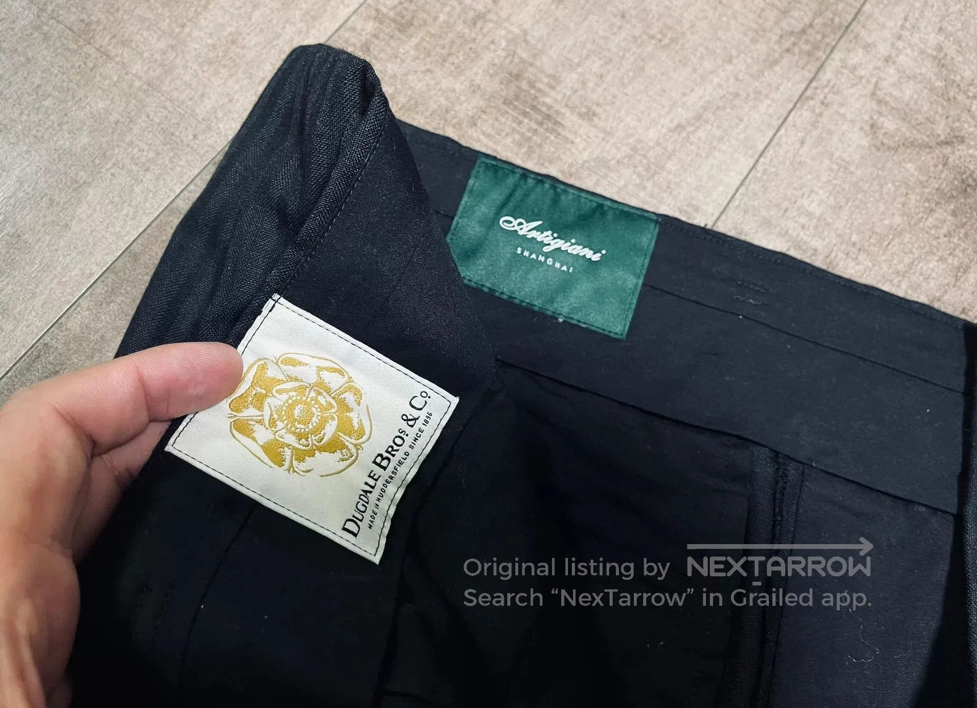 SARTORIO ARTIGIANI Neapolitan Handmade Wool Trousers. Size US 35 - 9 Thumbnail