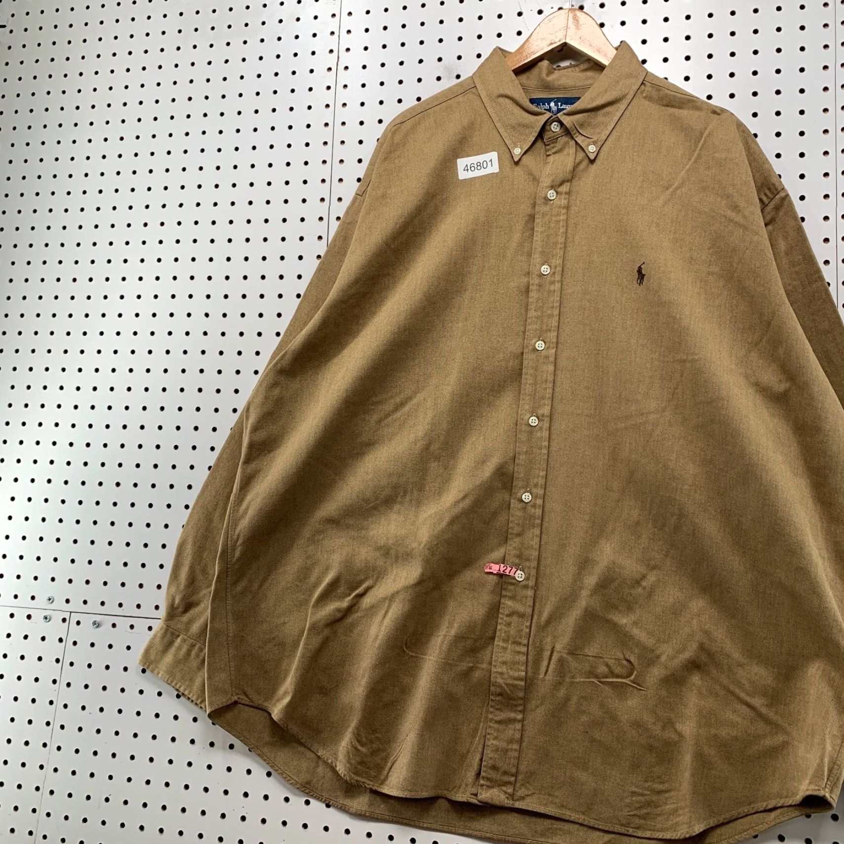 Ralph Lauren VINTAGE Ralph Lauren Button-Up Shirt Men 2XL Brown Blake Two Ply Cotton Herringbone Size US XXL / EU 58 / 5 - 5 Thumbnail