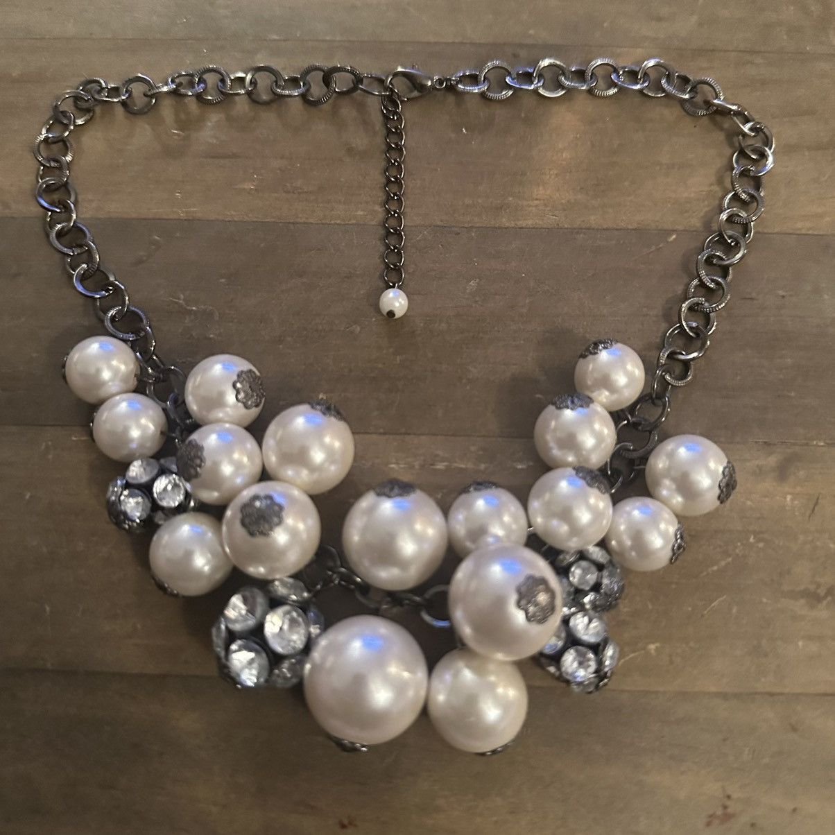 Other Cluster pearl and crystal ball bead necklace Size ONE SIZE - 2 Thumbnail