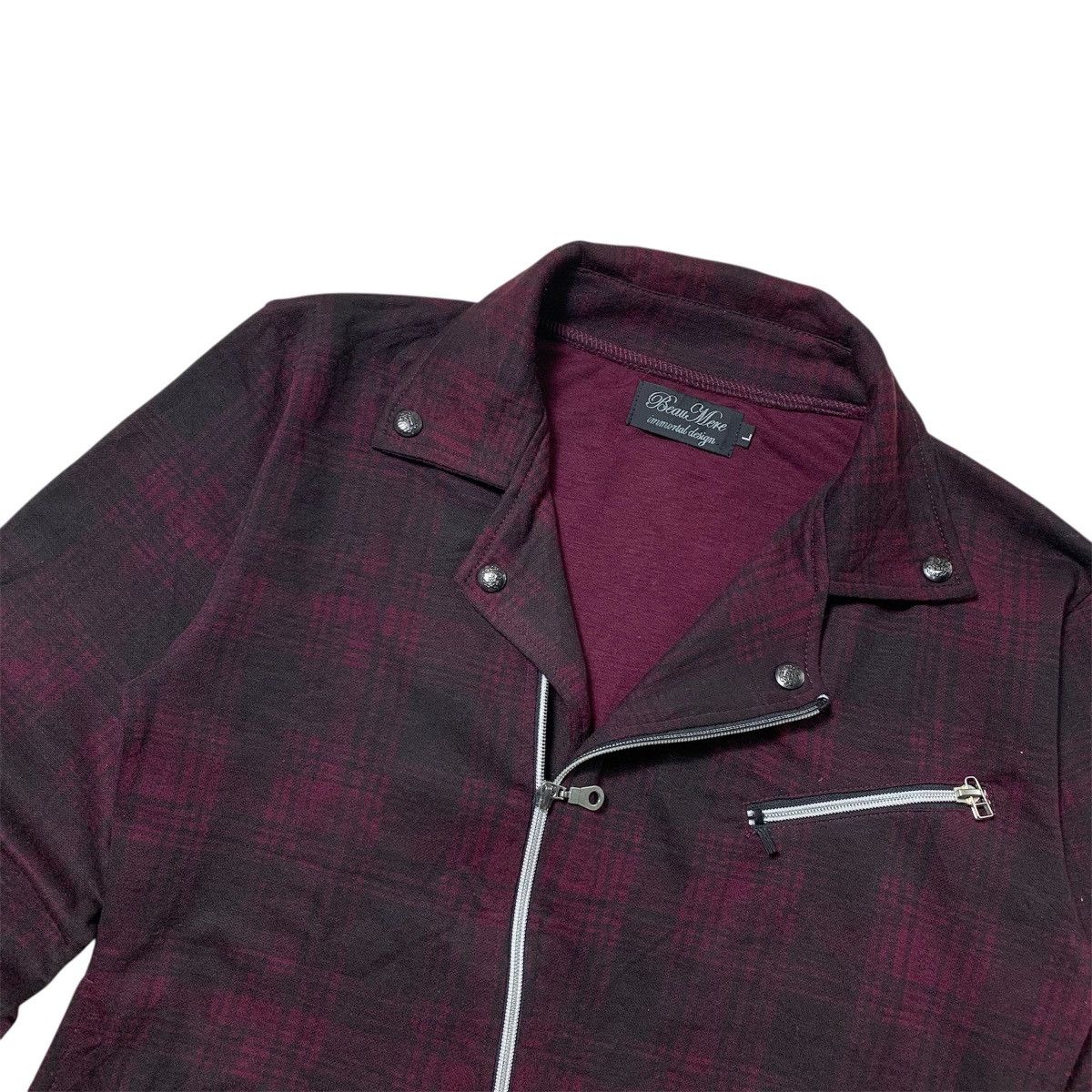 Japanese Brand × Le Grande Bleu (L.G.B.) × Vintage Rare Asymmetrical Beaumere Immortal Tartan Style Size US L / EU 52-54 / 3 - 3 Thumbnail