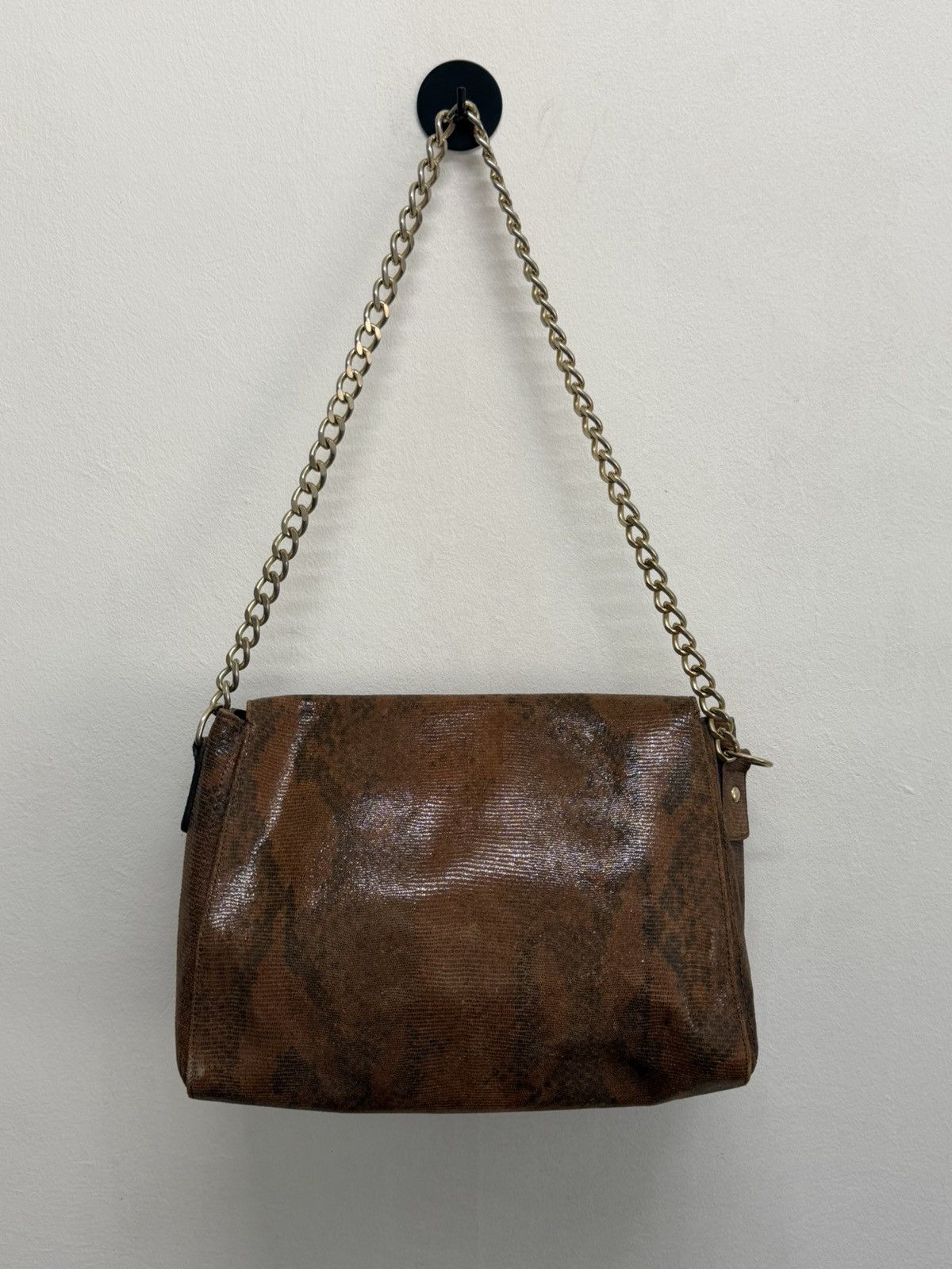 A.P.C. A.P.C. Leather Chain-Link Shoulder Snakeskin Print Size ONE SIZE - 5 Thumbnail