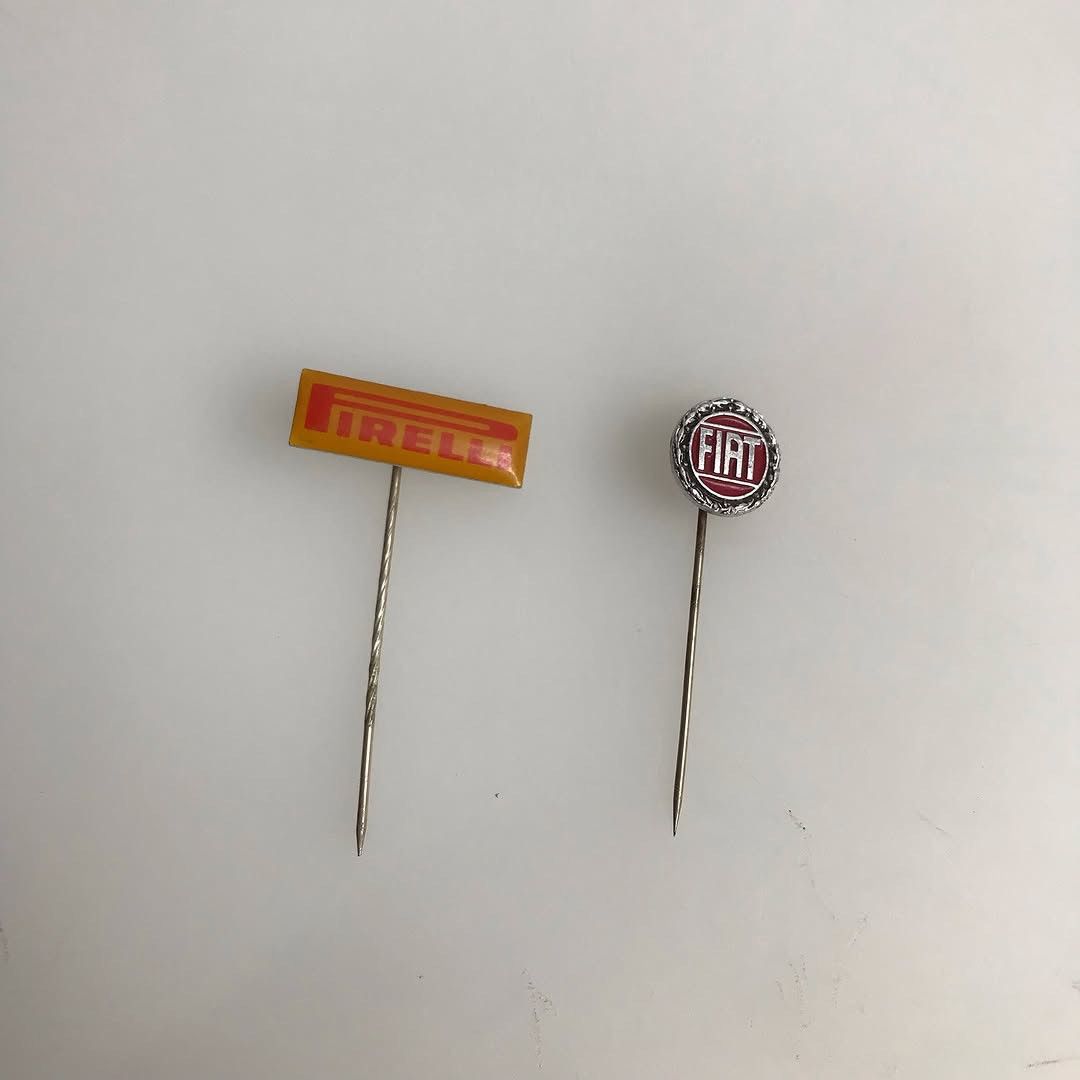 Pirelli × Vintage Vintage Pirelli and fiat car pin - 1960’s italian automoti Size ONE SIZE - 5 Thumbnail